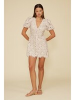 Karina Mini Lace Dress Beige