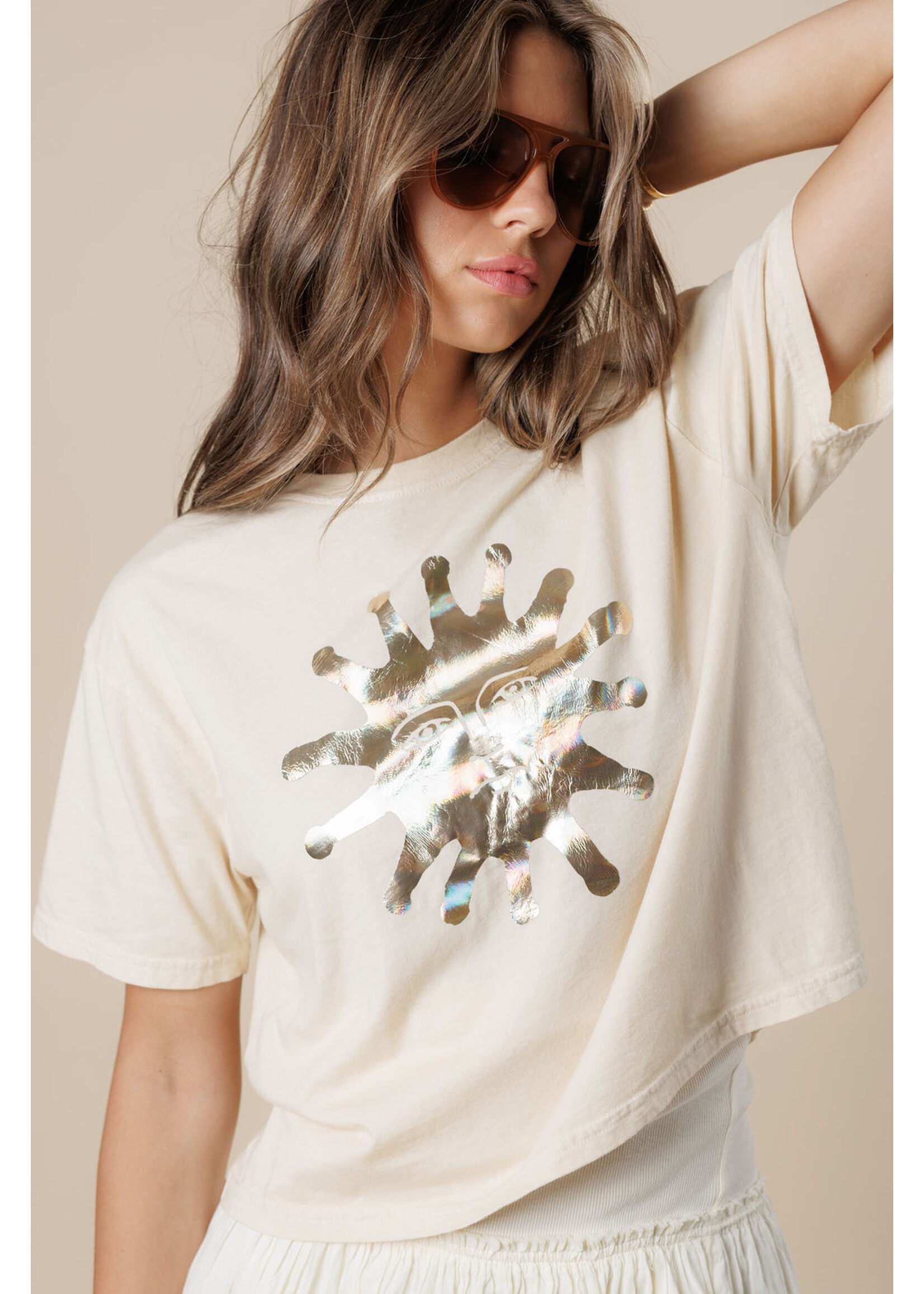 All Us Sun Wide Boy Tee Light Yellow