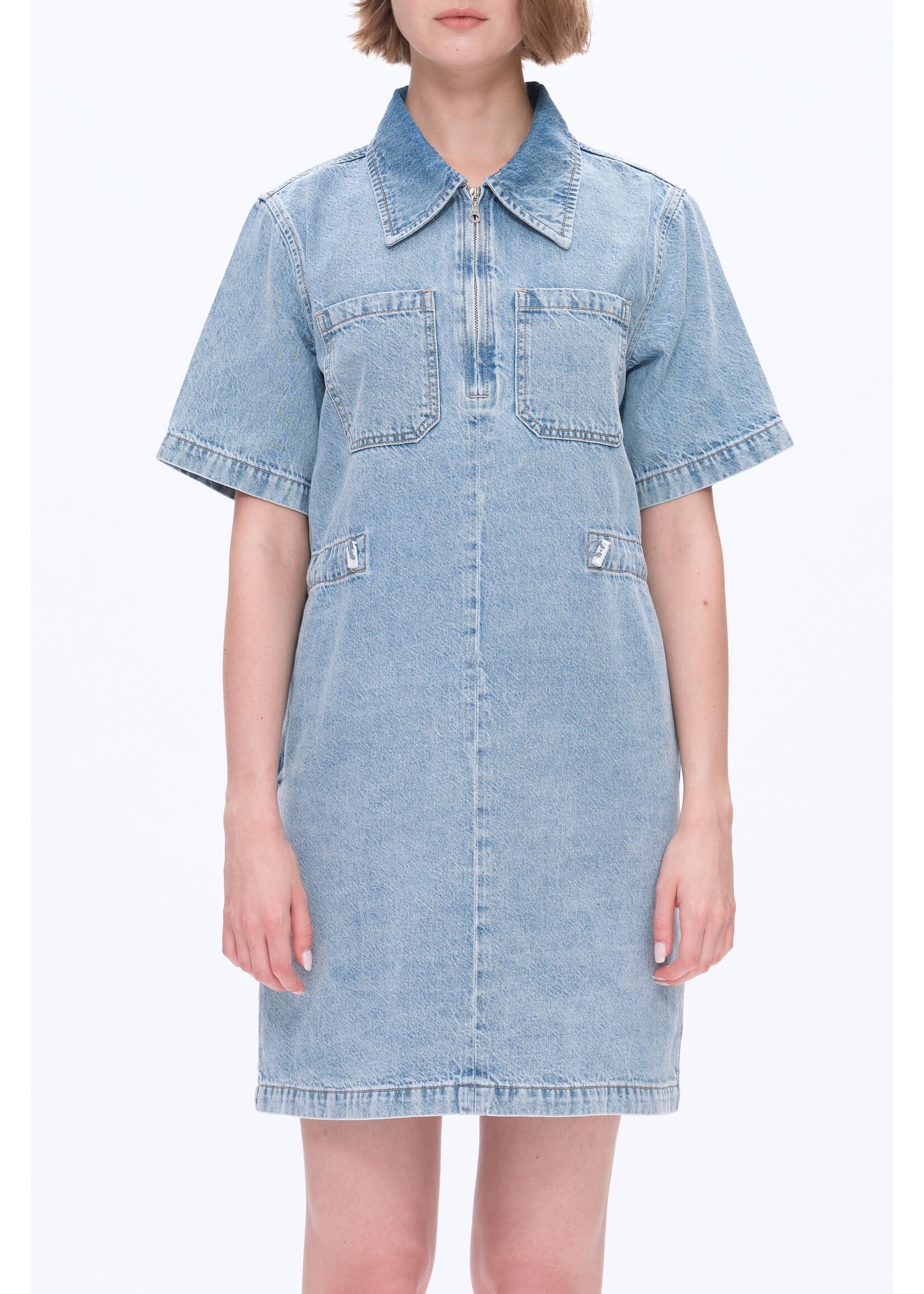 Katie Denim Shirt Dress Light Blue
