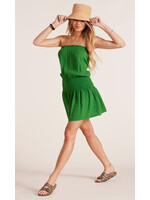 Smocked Tube Cover Up Dress Grass