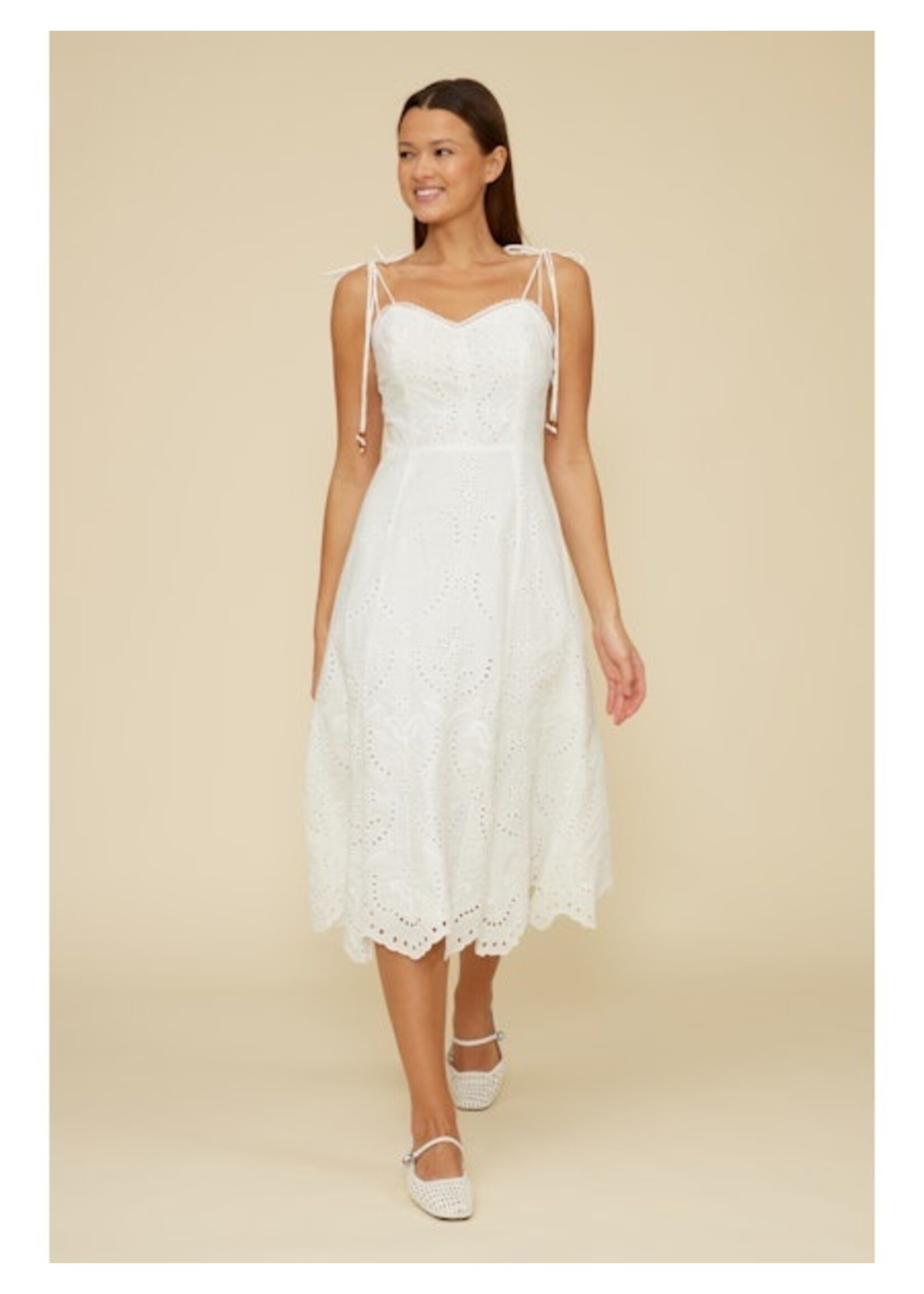 Marseline Eyelet Mini Dress White