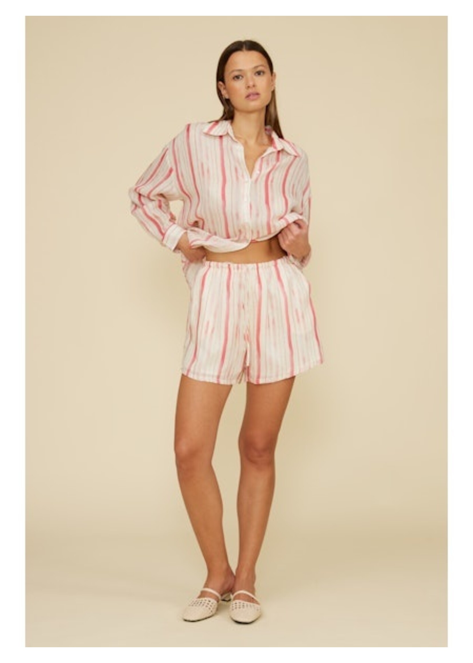 Lou Relaxed Short Pink Stripe