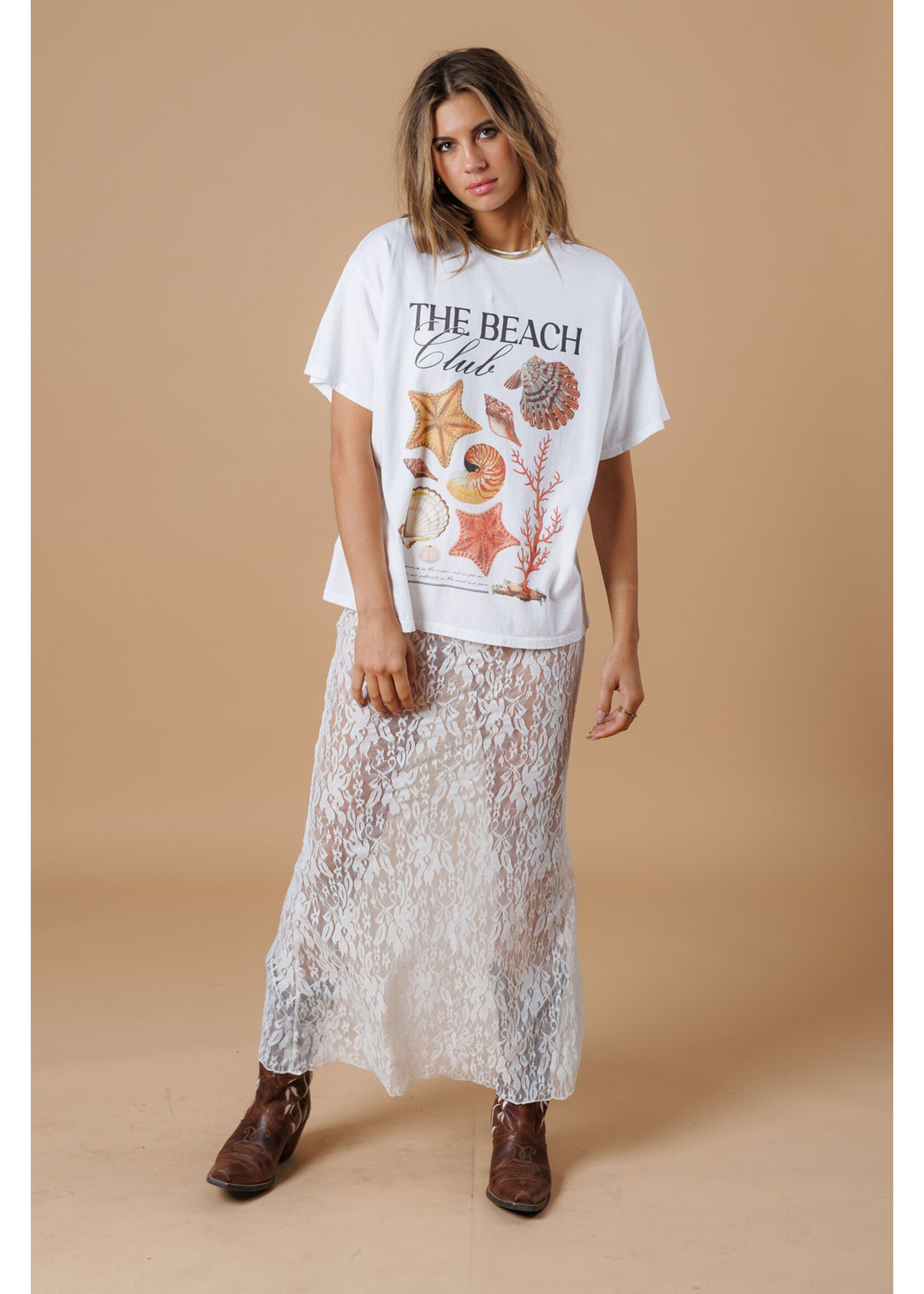 All Us Beach Club Big Boy Tee White