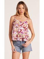 Flounced Cami w/ Button Back Paradise Bloom