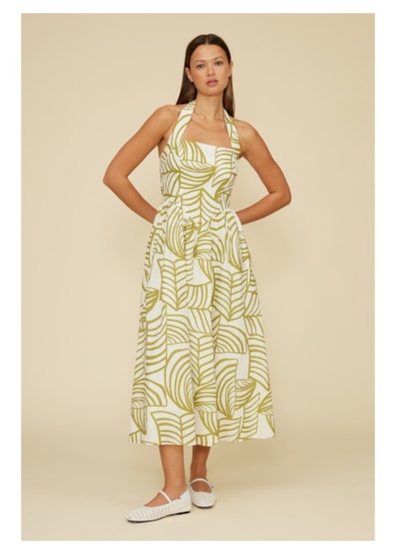 Kacey Halter Dress Ivory Papyrus