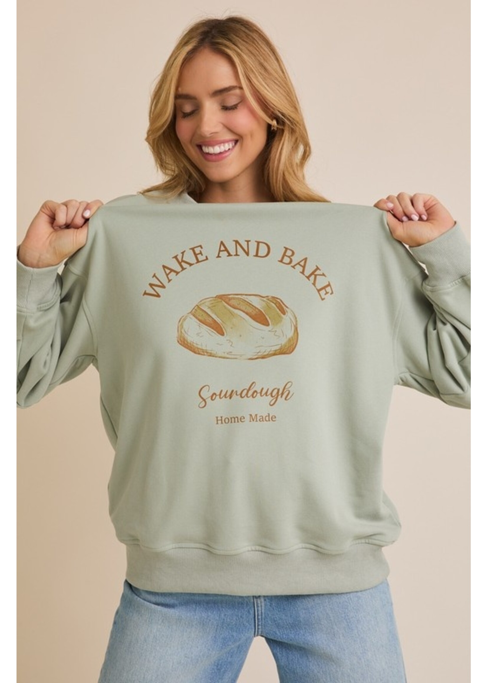 Wake & Bake Sourdough Sweatshirt Sage