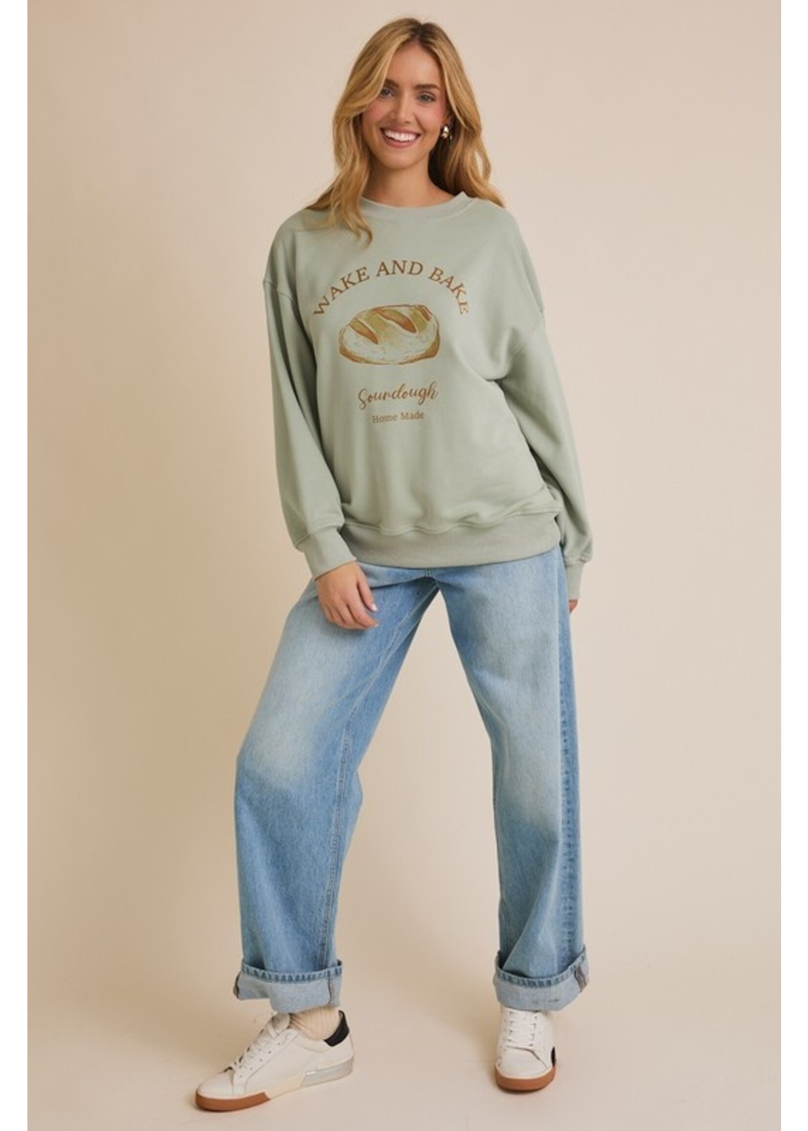 Wake & Bake Sourdough Sweatshirt Sage