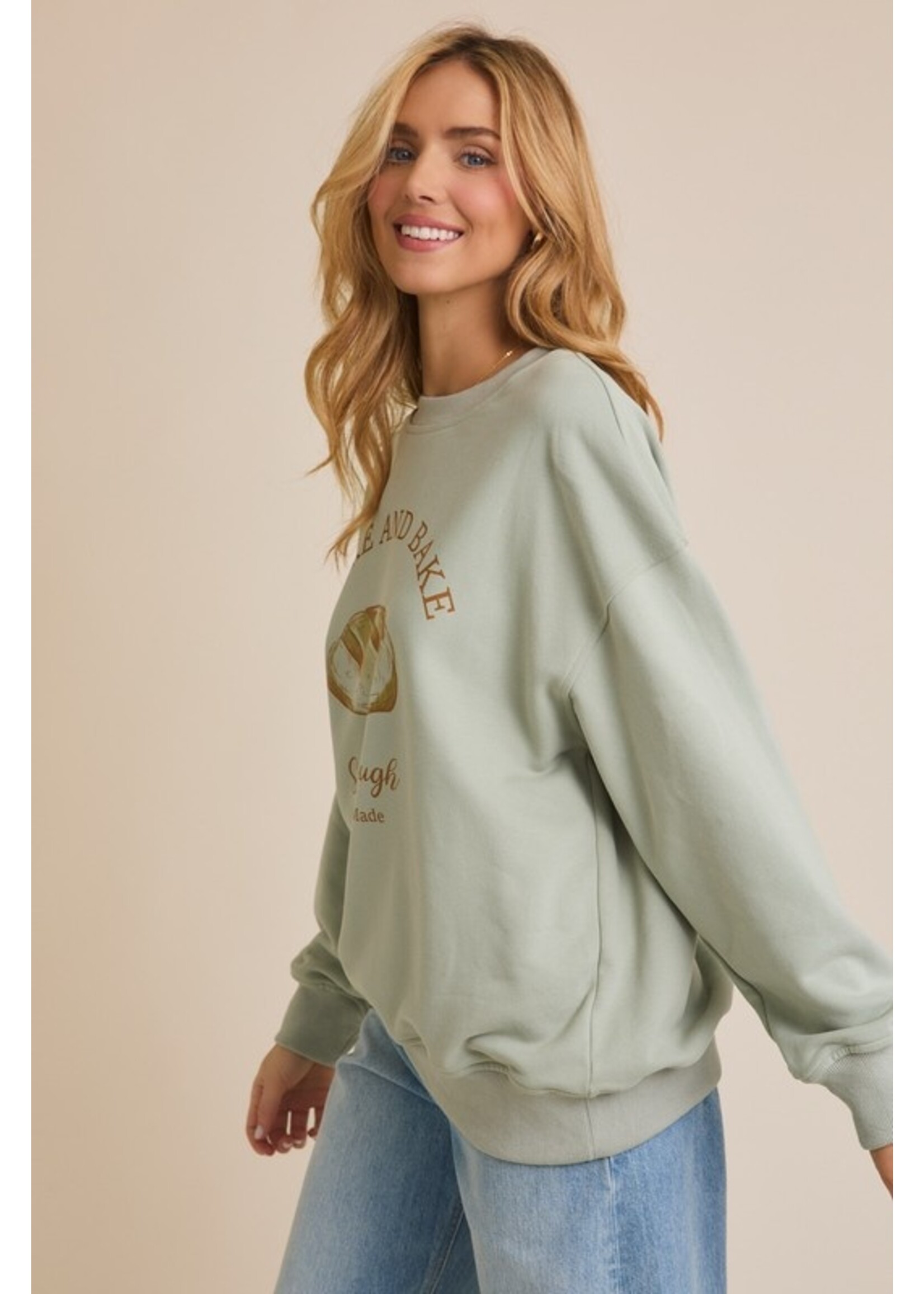 Wake & Bake Sourdough Sweatshirt Sage