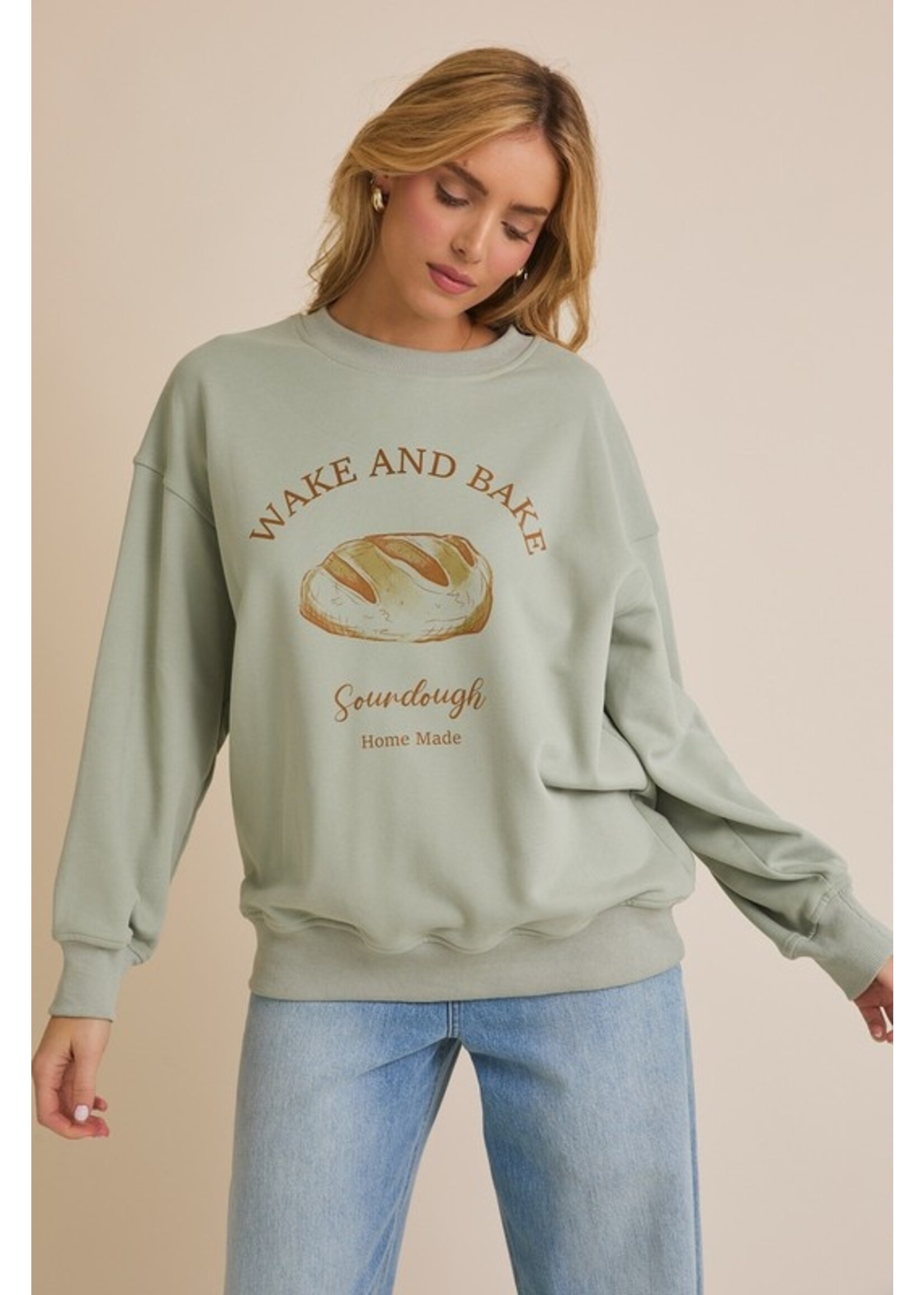 Wake & Bake Sourdough Sweatshirt Sage