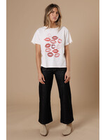 All Us Lipstick Wide Boy Tee Cream