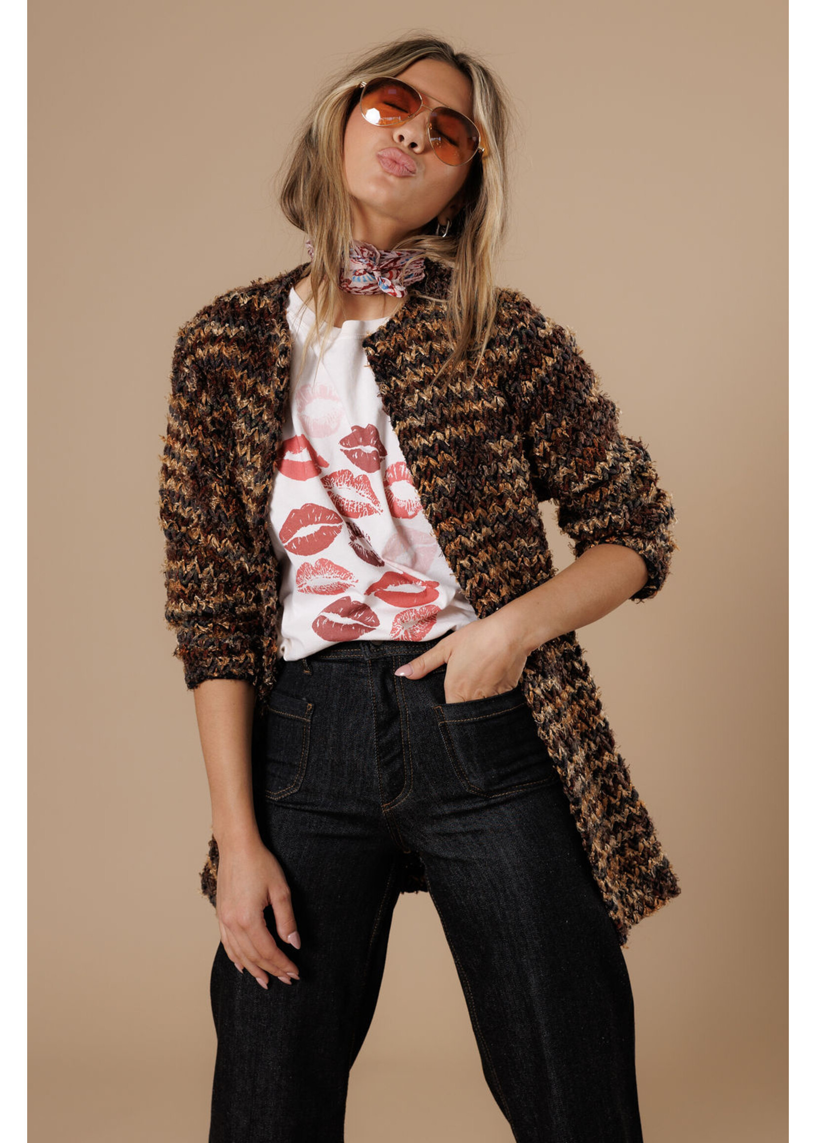 All Us Lipstick Wide Boy Tee Cream