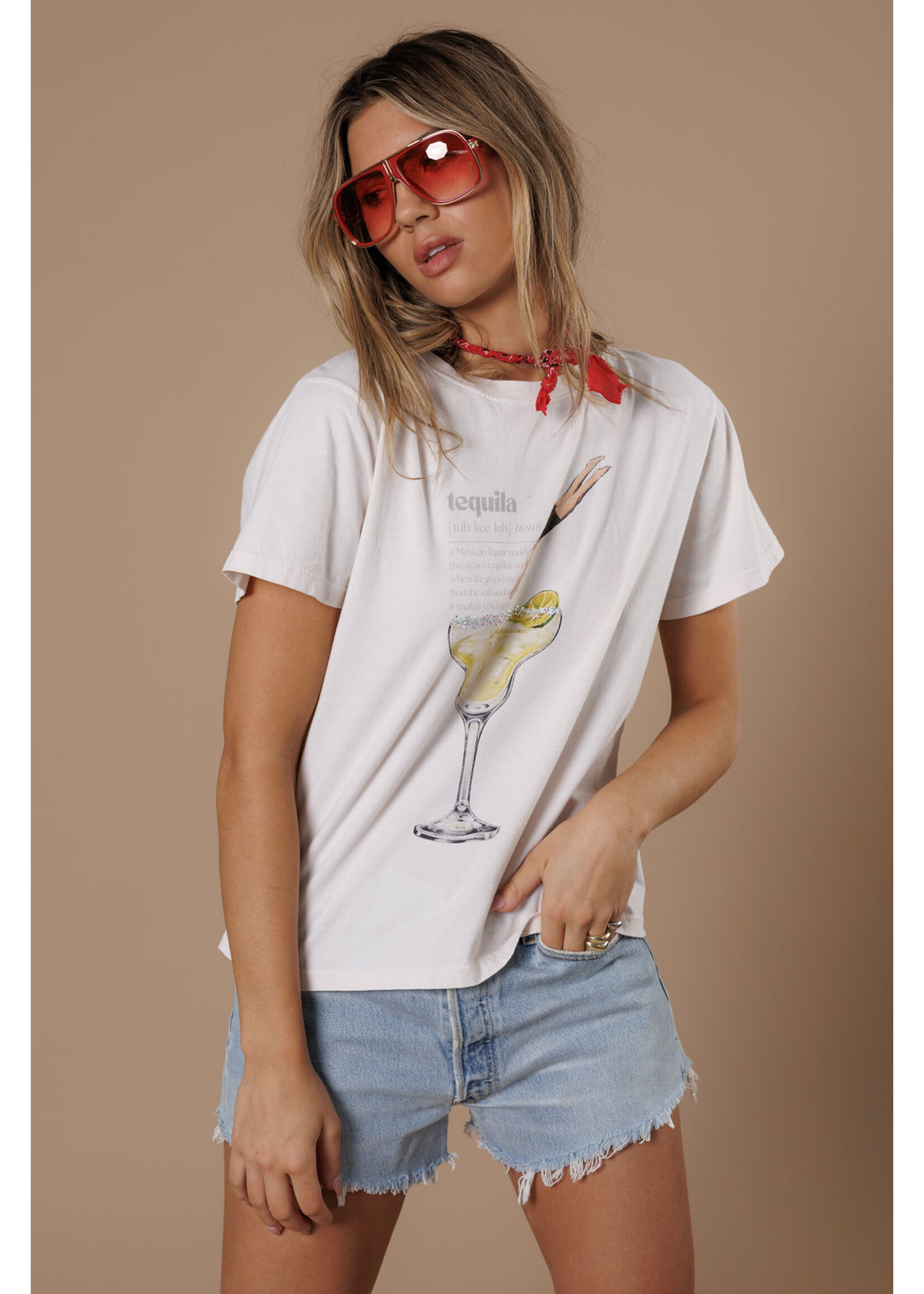 All Us Tequila Dive Boy Tee Cream