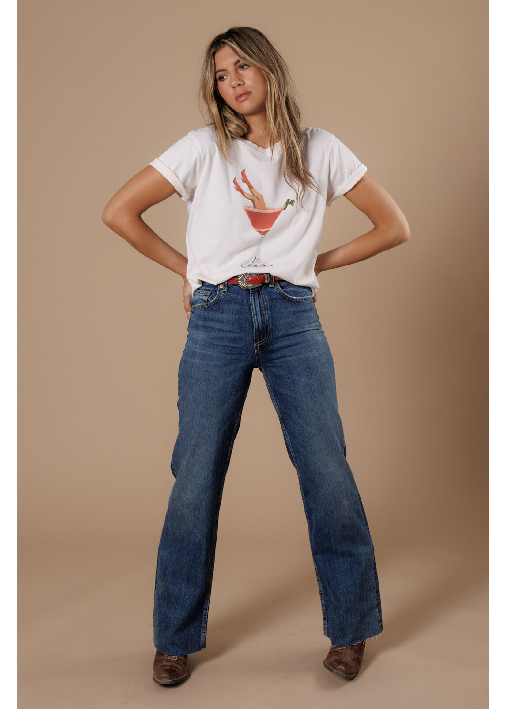 All Us Martini Legs Boy Tee Cream