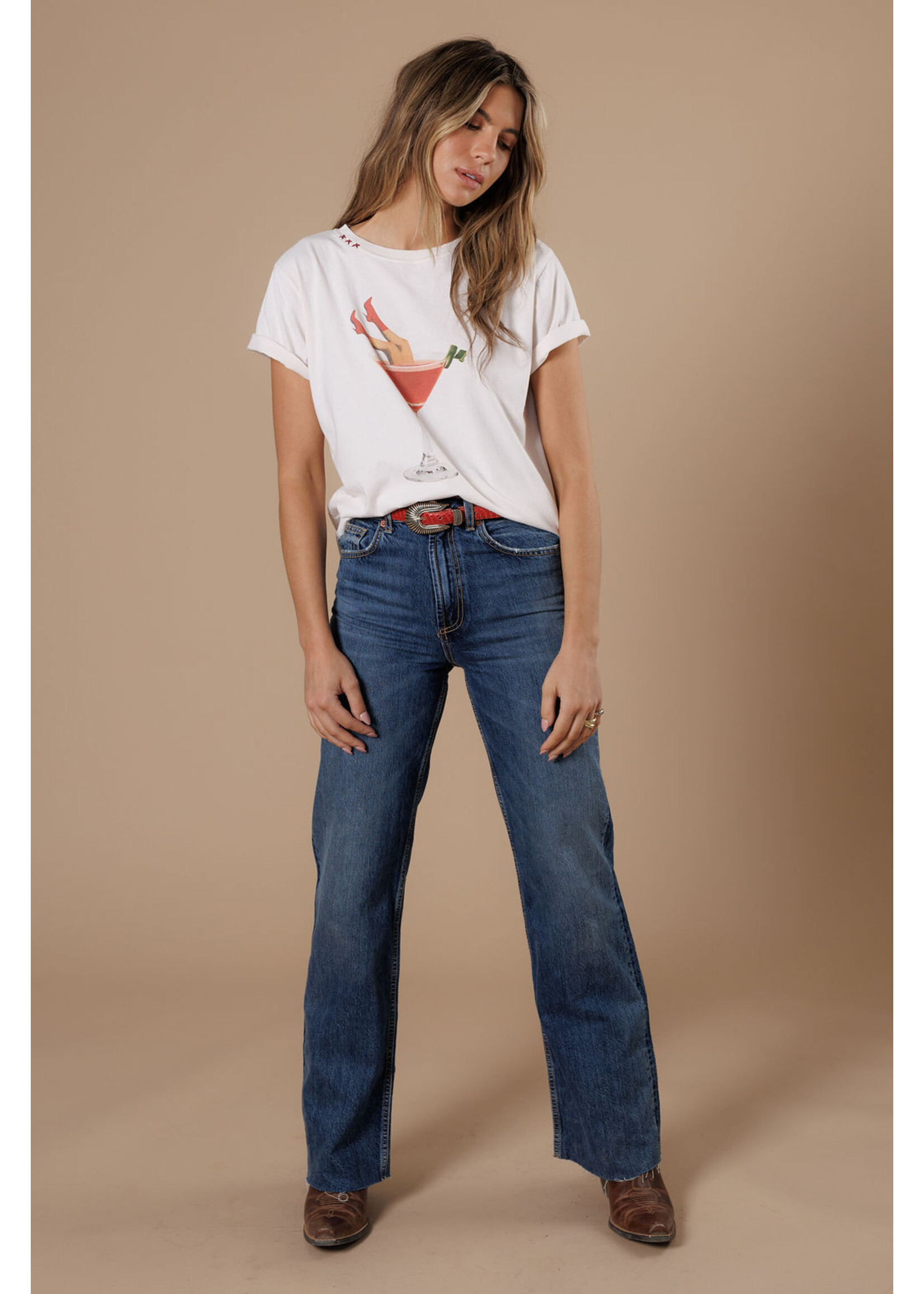 All Us Martini Legs Boy Tee Cream