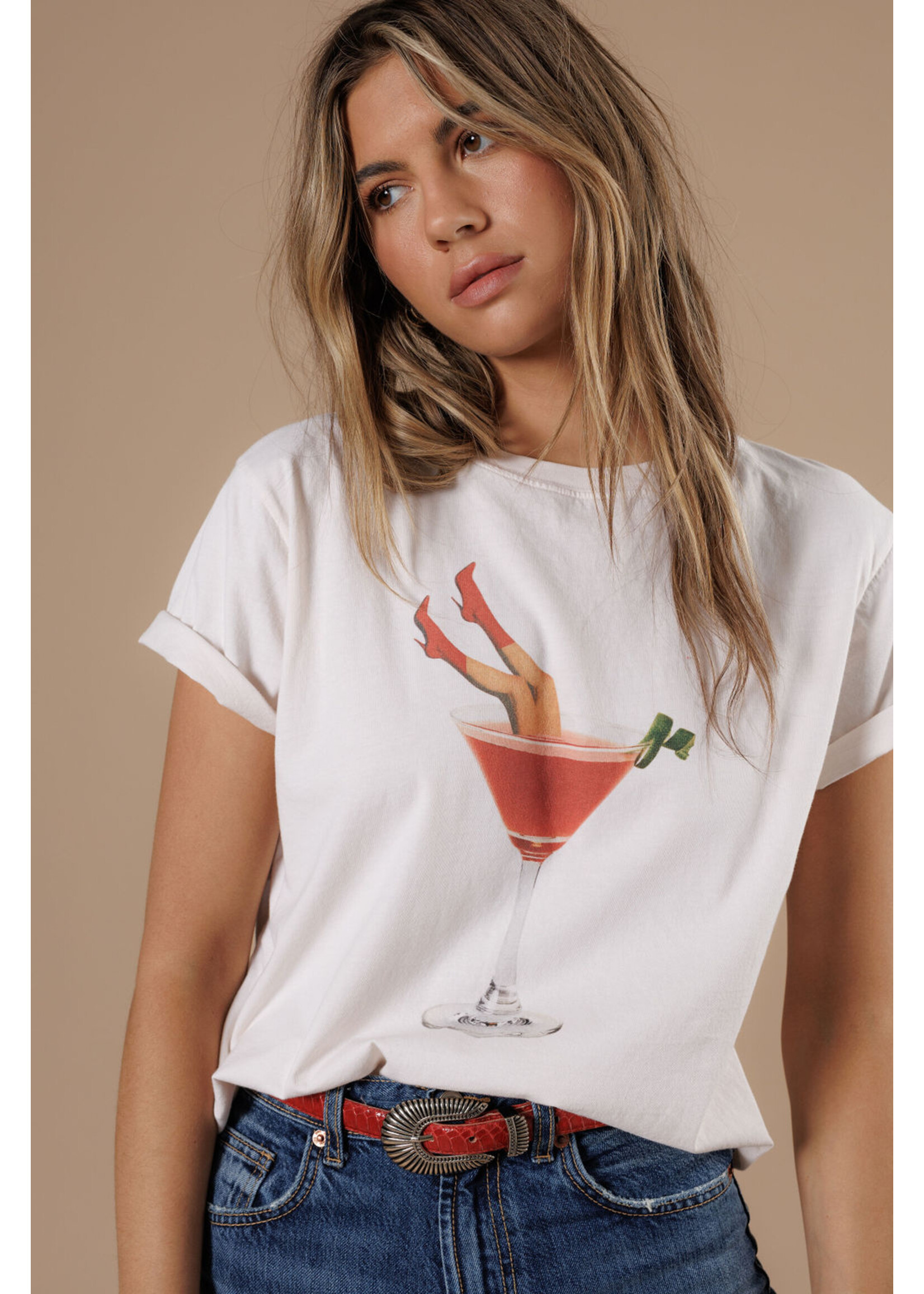 All Us Martini Legs Boy Tee Cream