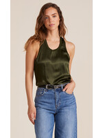 Racer Back Silk Tank Hunter Green