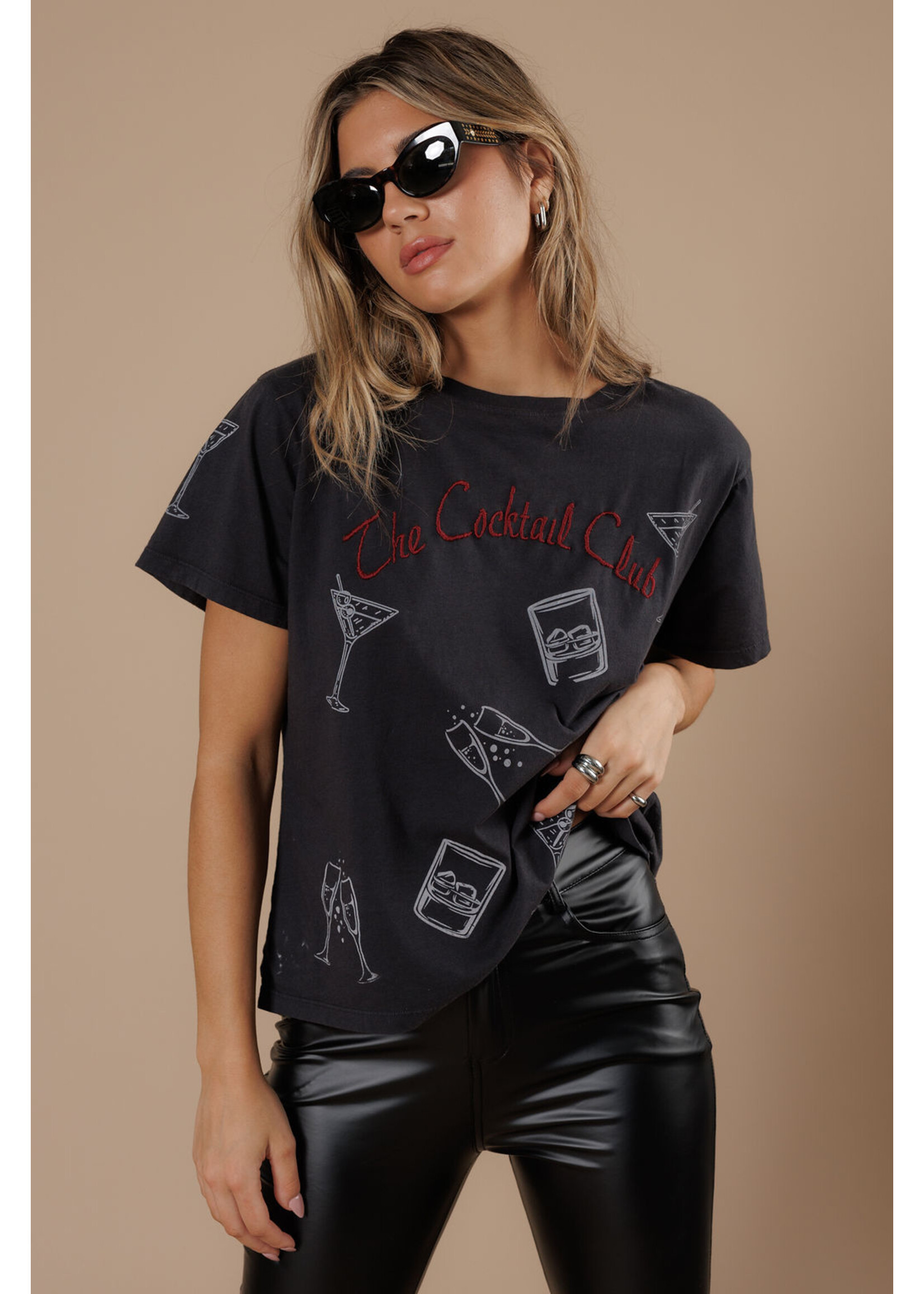 All Us Cocktail Club Boy Tee Black
