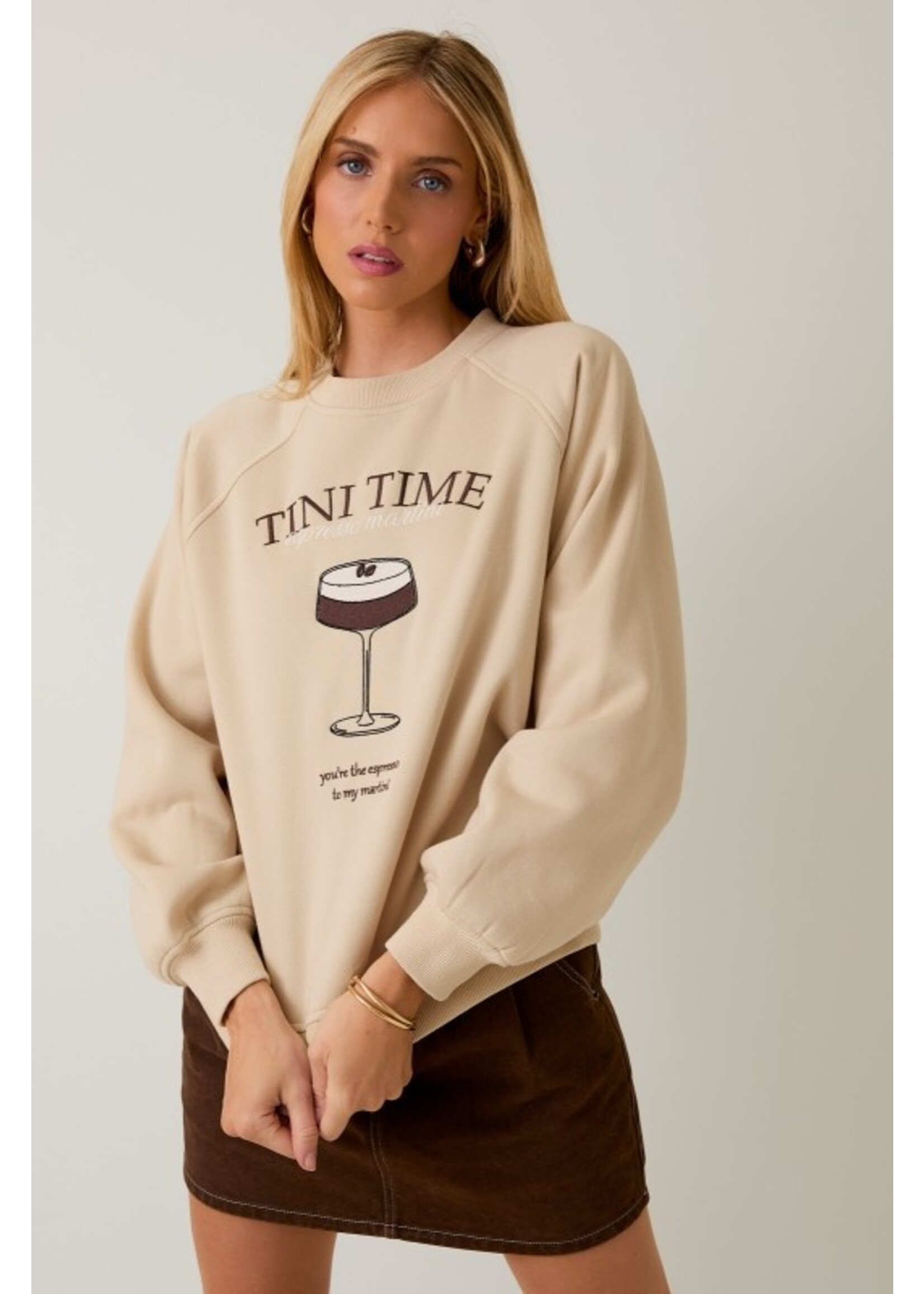 Tini Time Sweatshirt Taupe