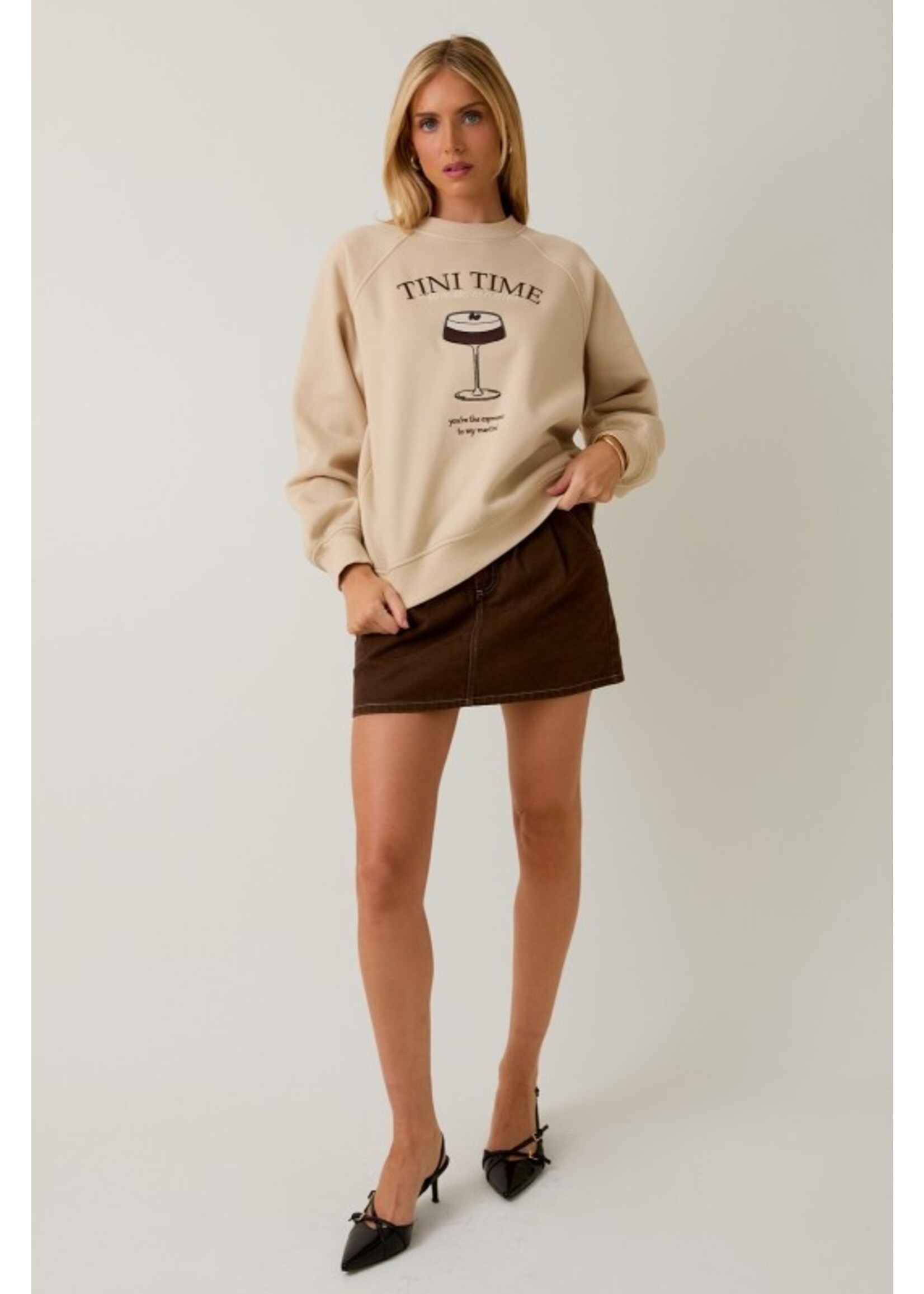 Tini Time Sweatshirt Taupe