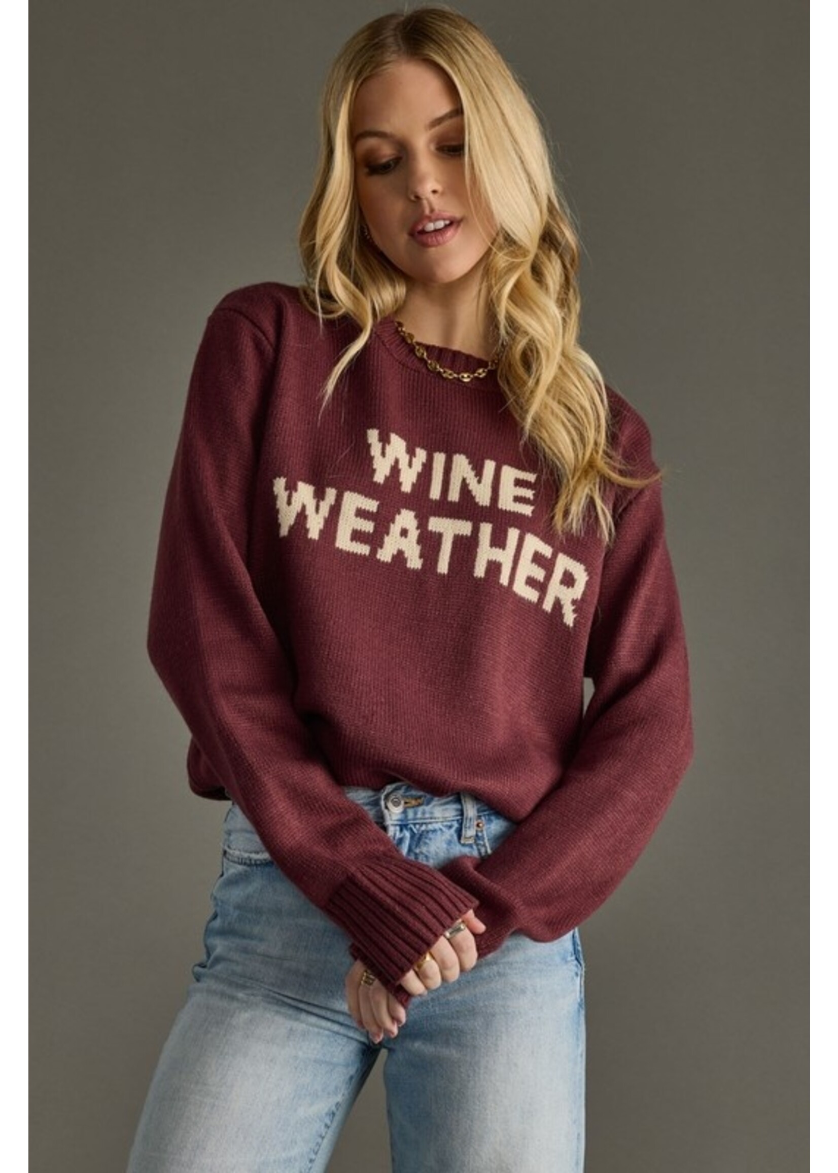 Panache Apparel Co. Wine Weather Sweater