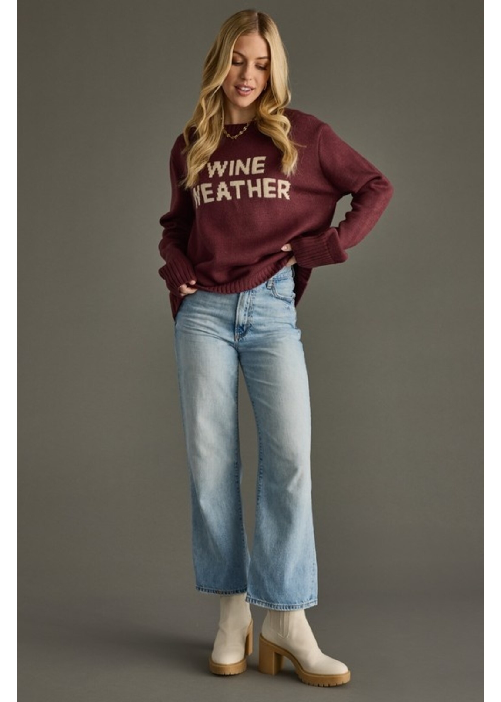 Panache Apparel Co. Wine Weather Sweater