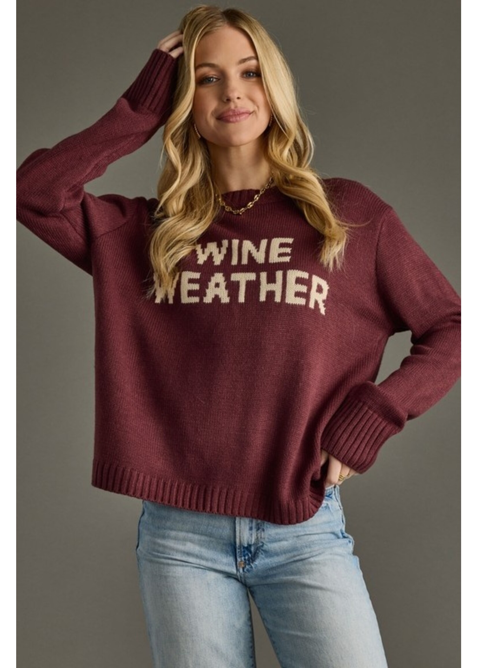 Panache Apparel Co. Wine Weather Sweater