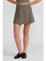 Pip Knit Mini Skirt Black/Tan