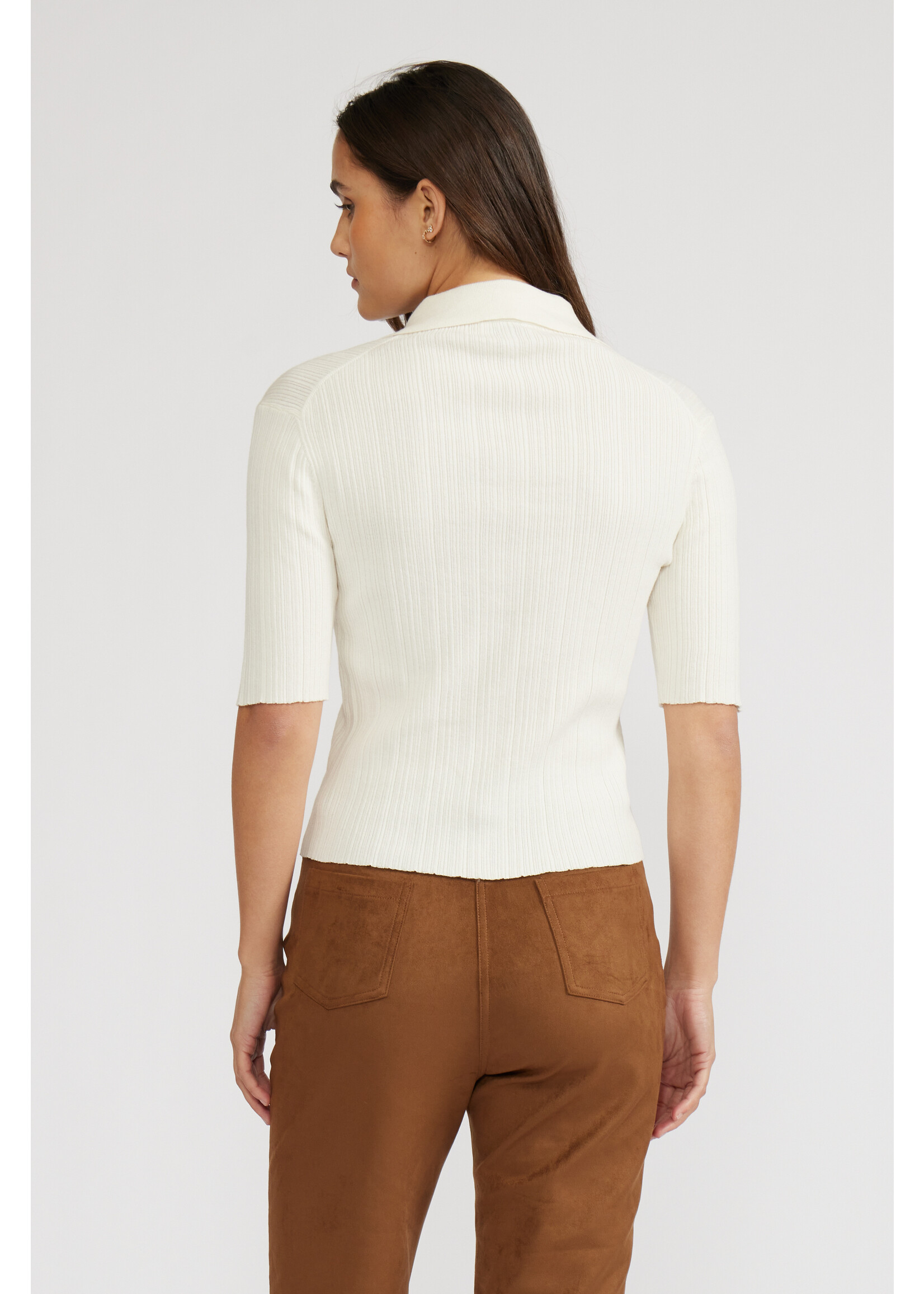 Callan Knit Sweater Top Cream