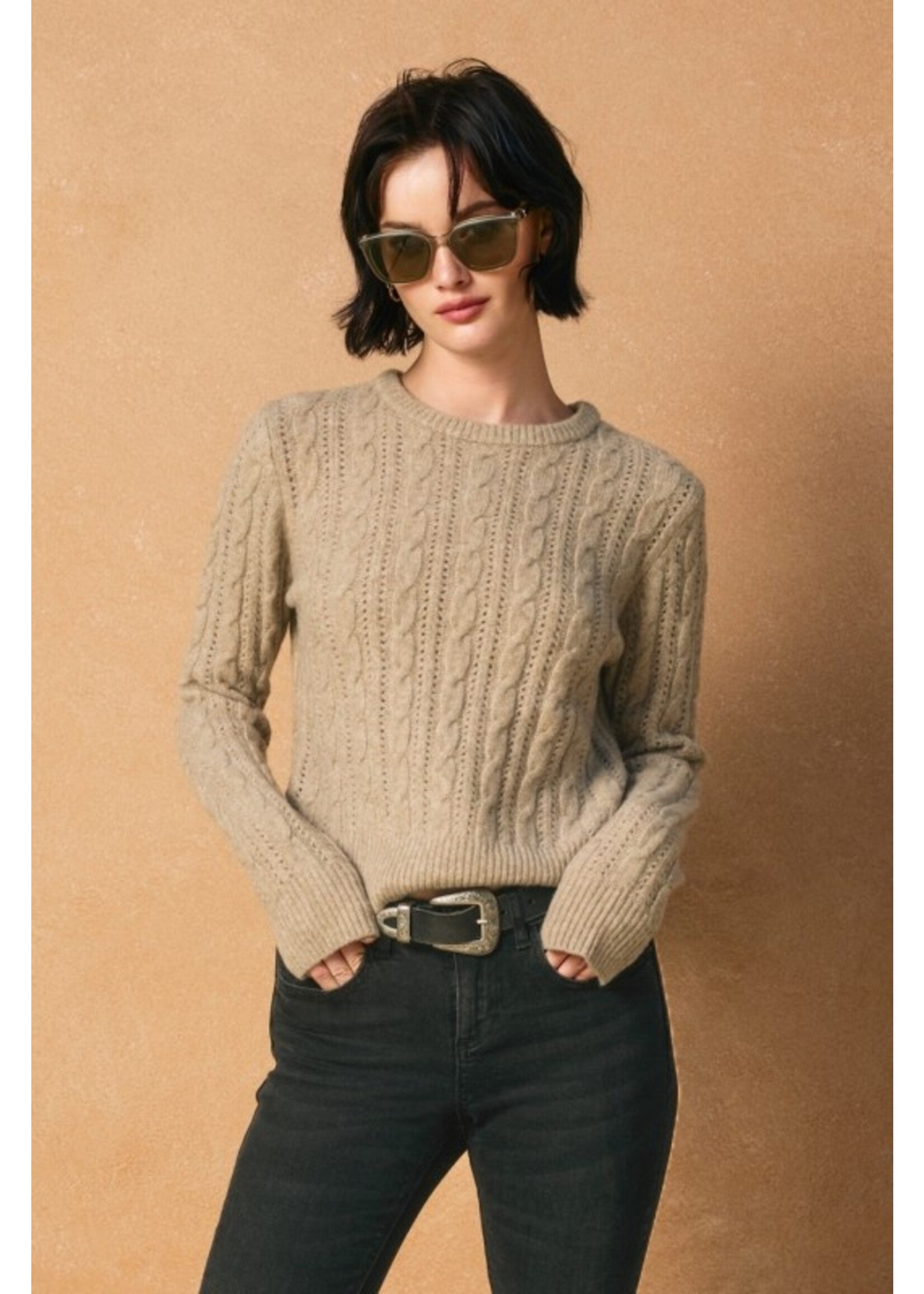Cable Knit Basic Sweater