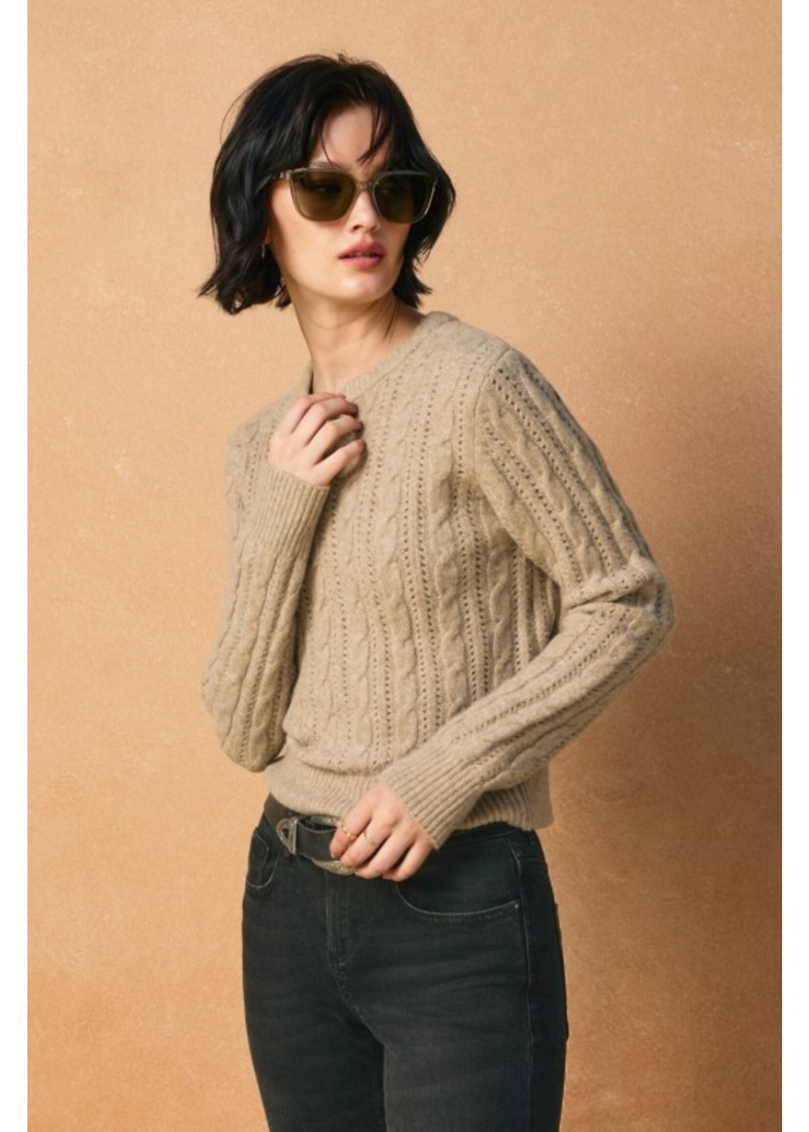 Cable Knit Basic Sweater