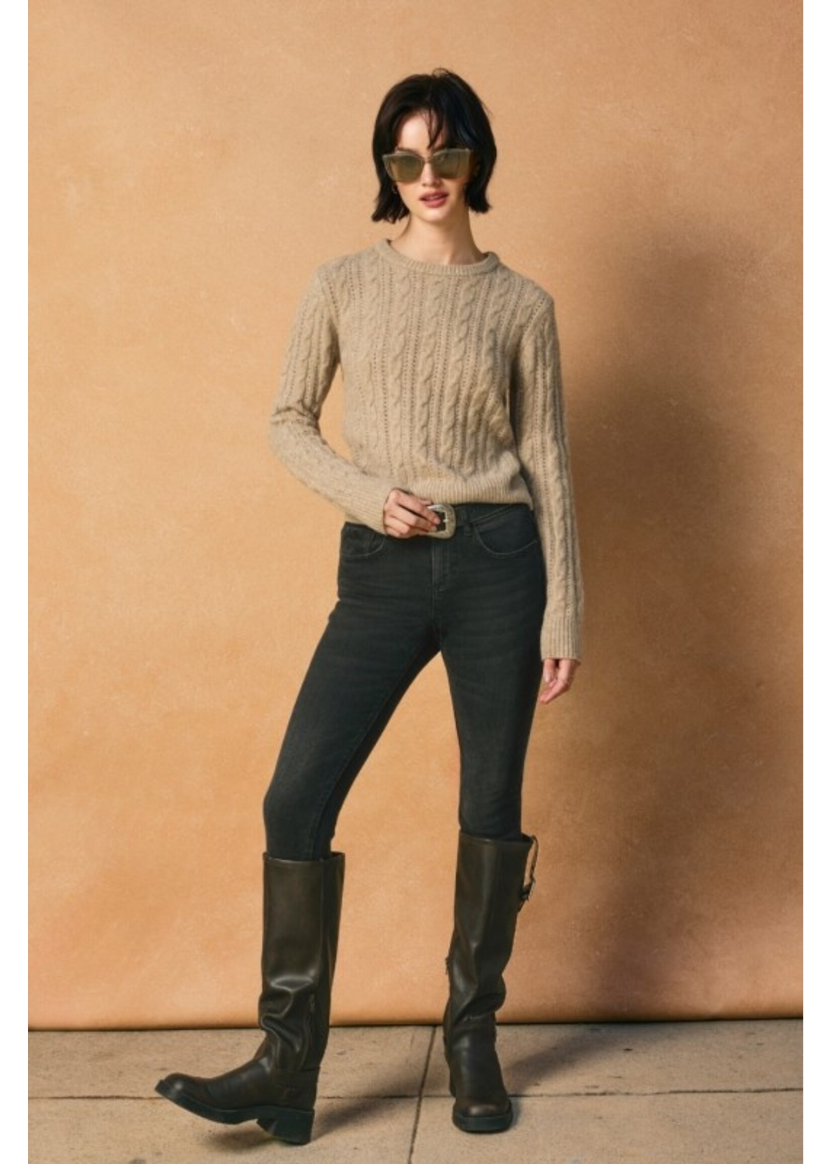 Cable Knit Basic Sweater