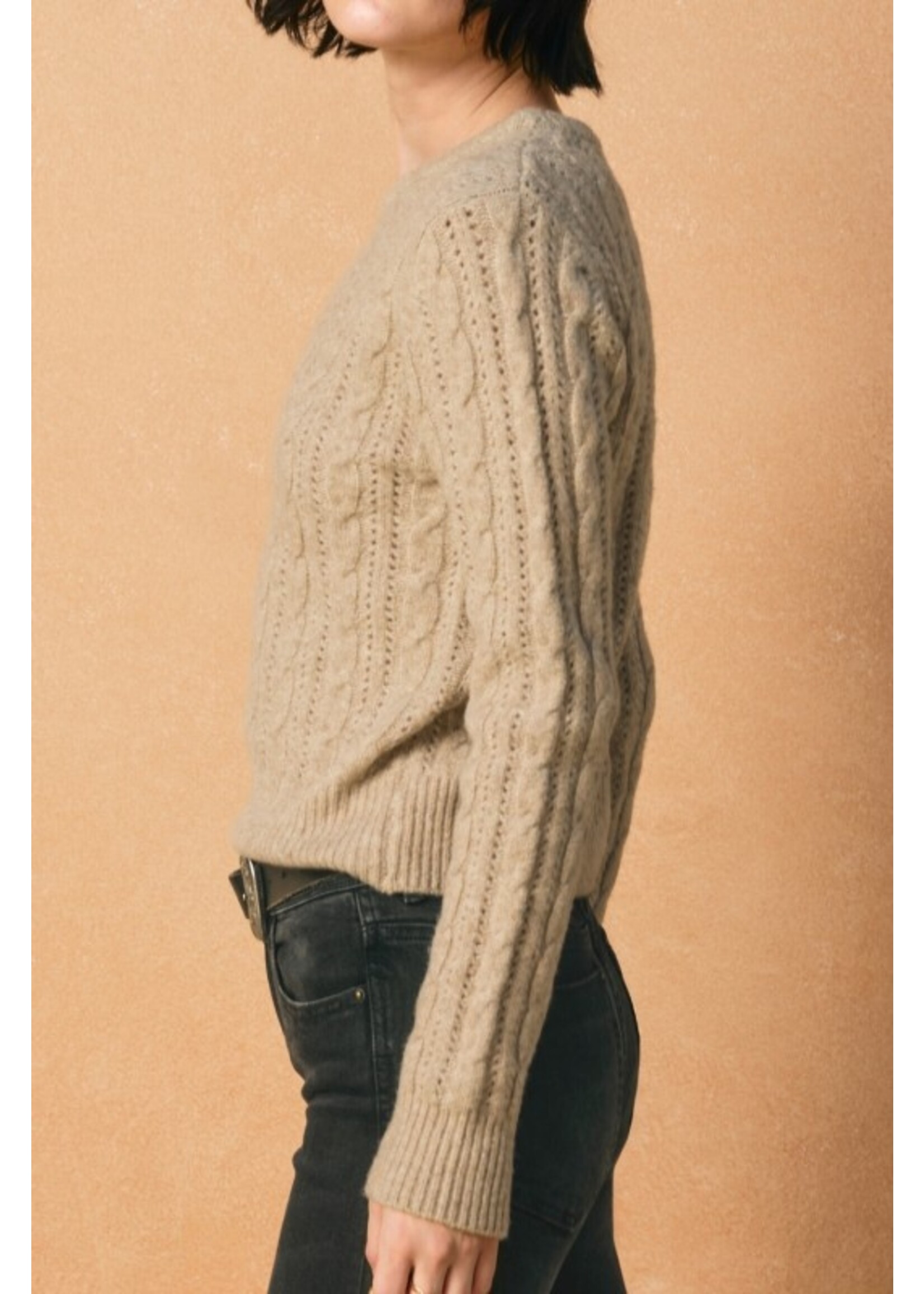 Cable Knit Basic Sweater