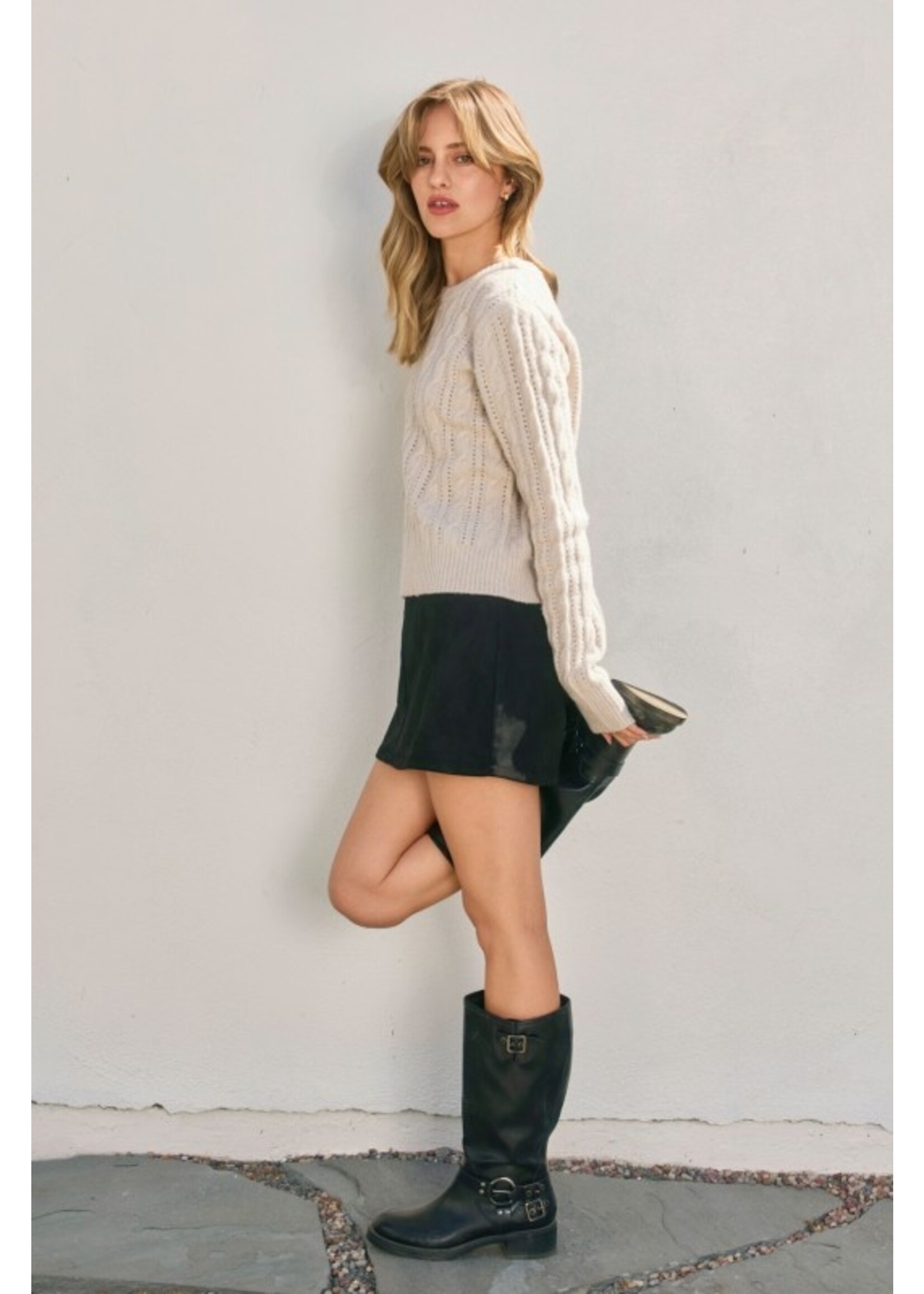 Cable Knit Basic Sweater