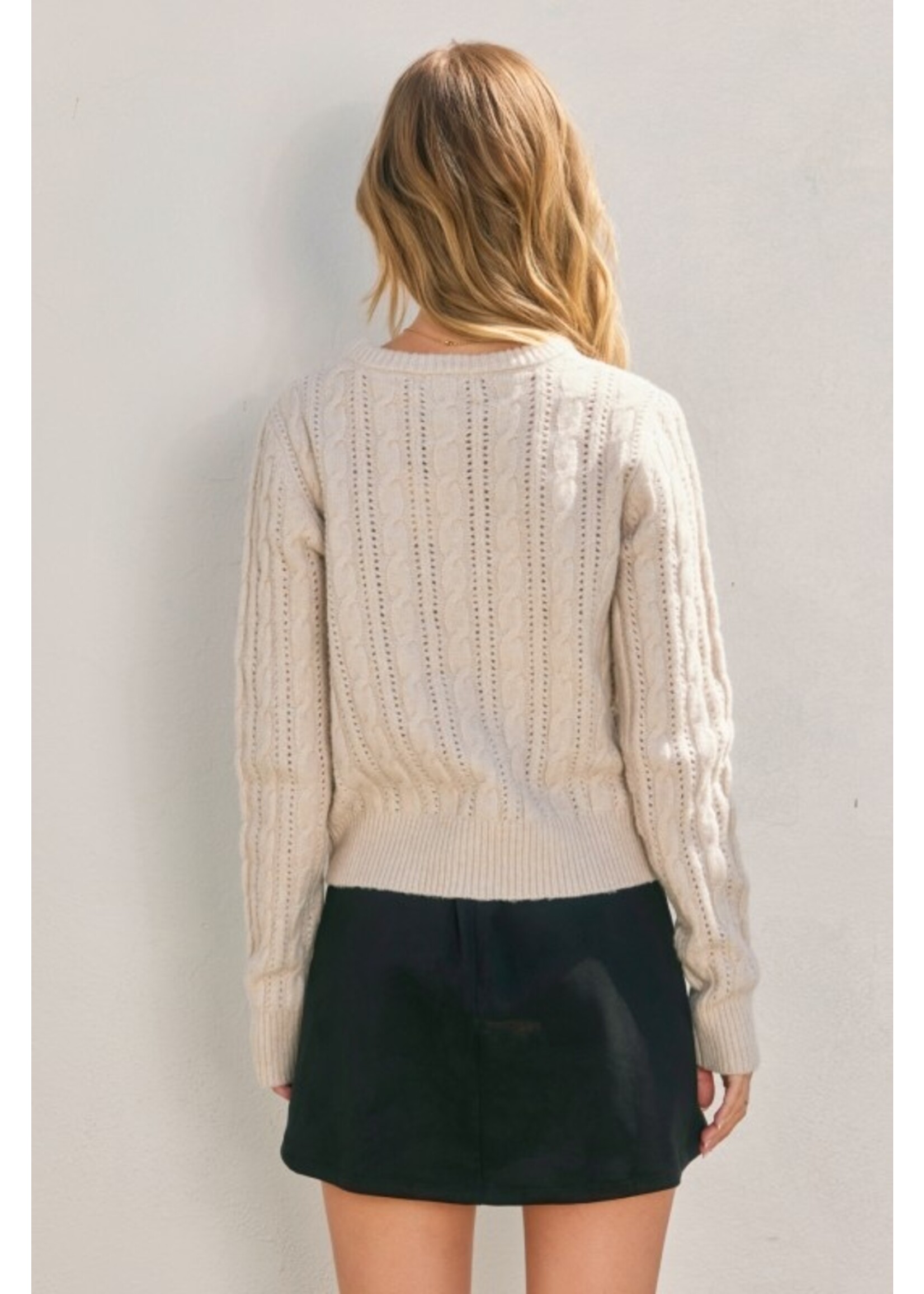 Cable Knit Basic Sweater