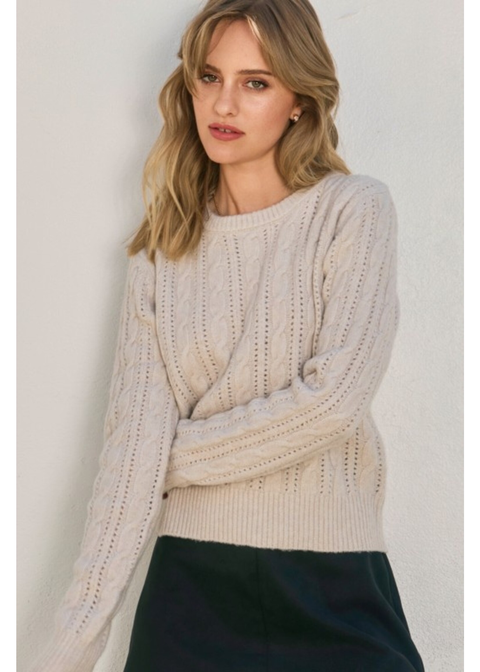 Cable Knit Basic Sweater
