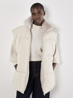 Reversible Oversized Puffer Vest Stone