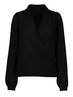 Fluid Satin Blouse Black