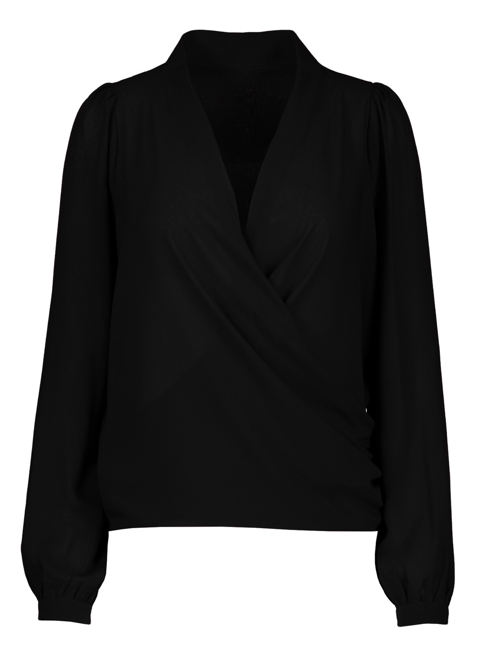 Fluid Satin Blouse Black