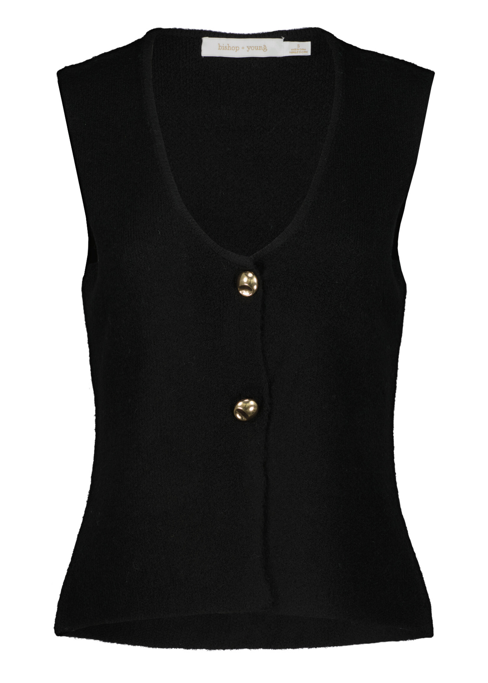 Gelina Sleeveless Sweater Black