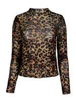 Spencer Funnel Neck Top Leopard