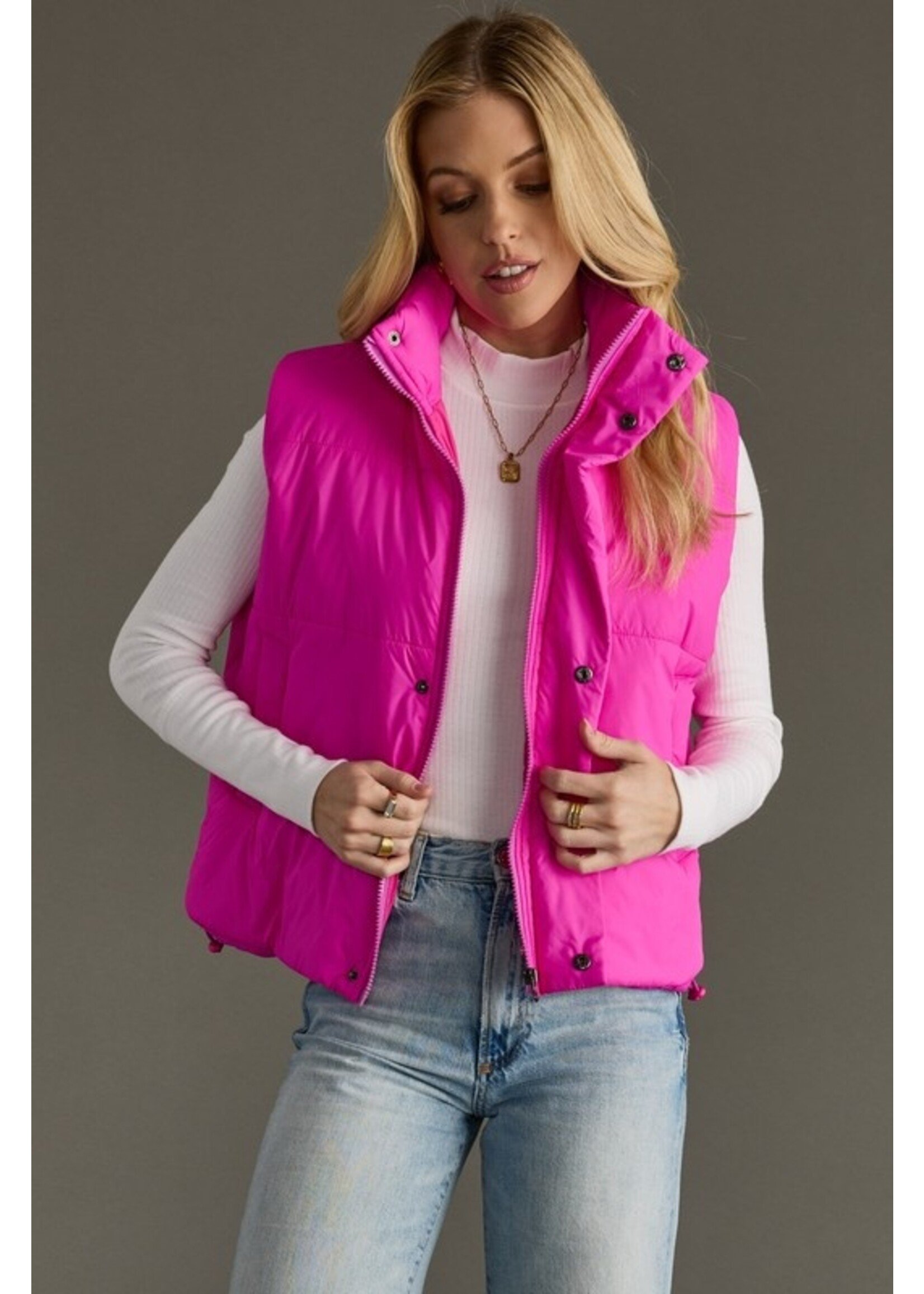 Panache Apparel Co. Cropped Puffer Vest