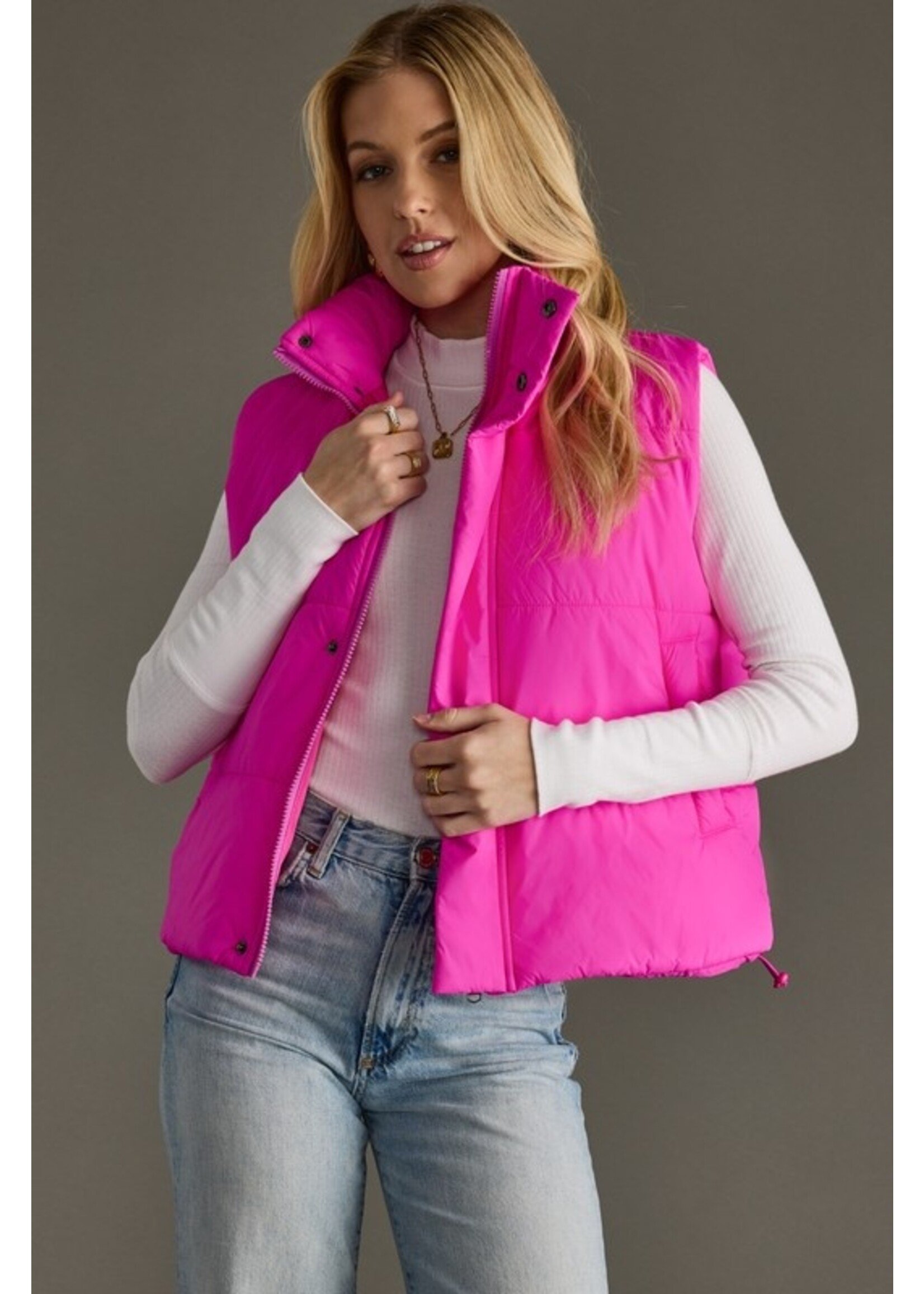 Panache Apparel Co. Cropped Puffer Vest