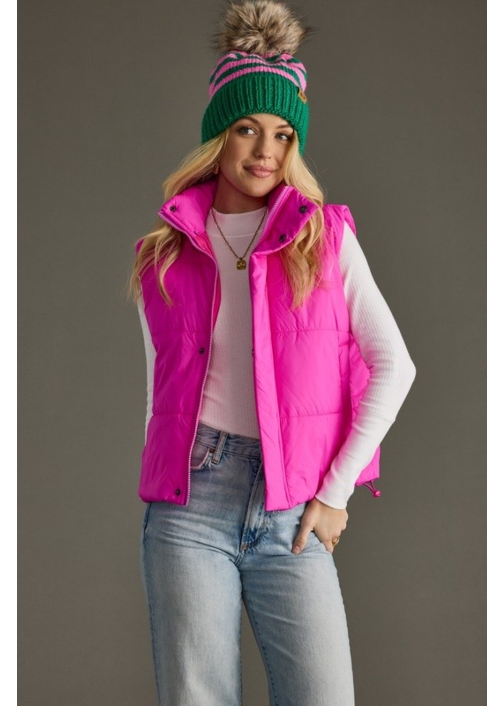 Panache Apparel Co. Cropped Puffer Vest