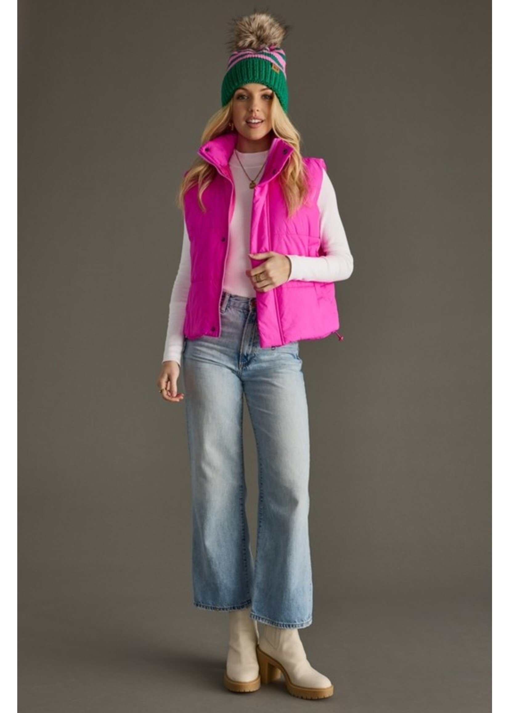 Panache Apparel Co. Cropped Puffer Vest