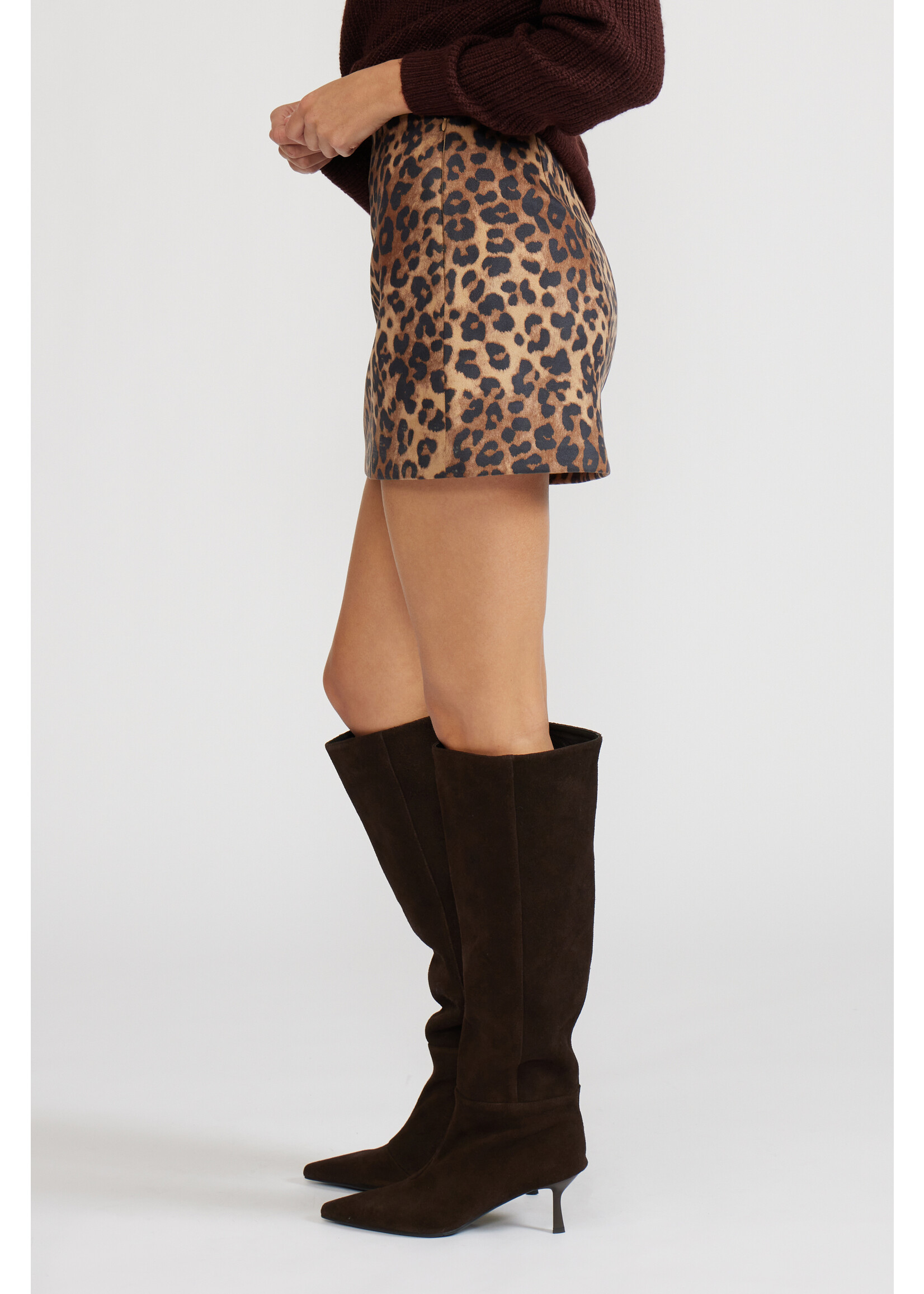 Sicily Animal Mini Skirt Leopard