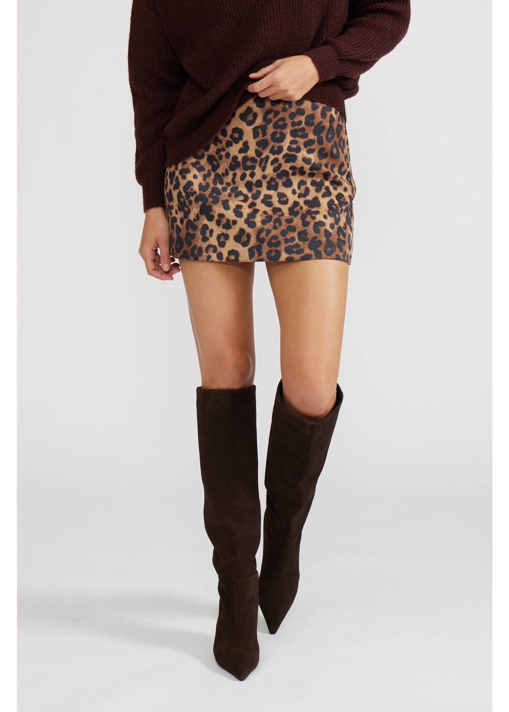 Sicily Animal Mini Skirt Leopard