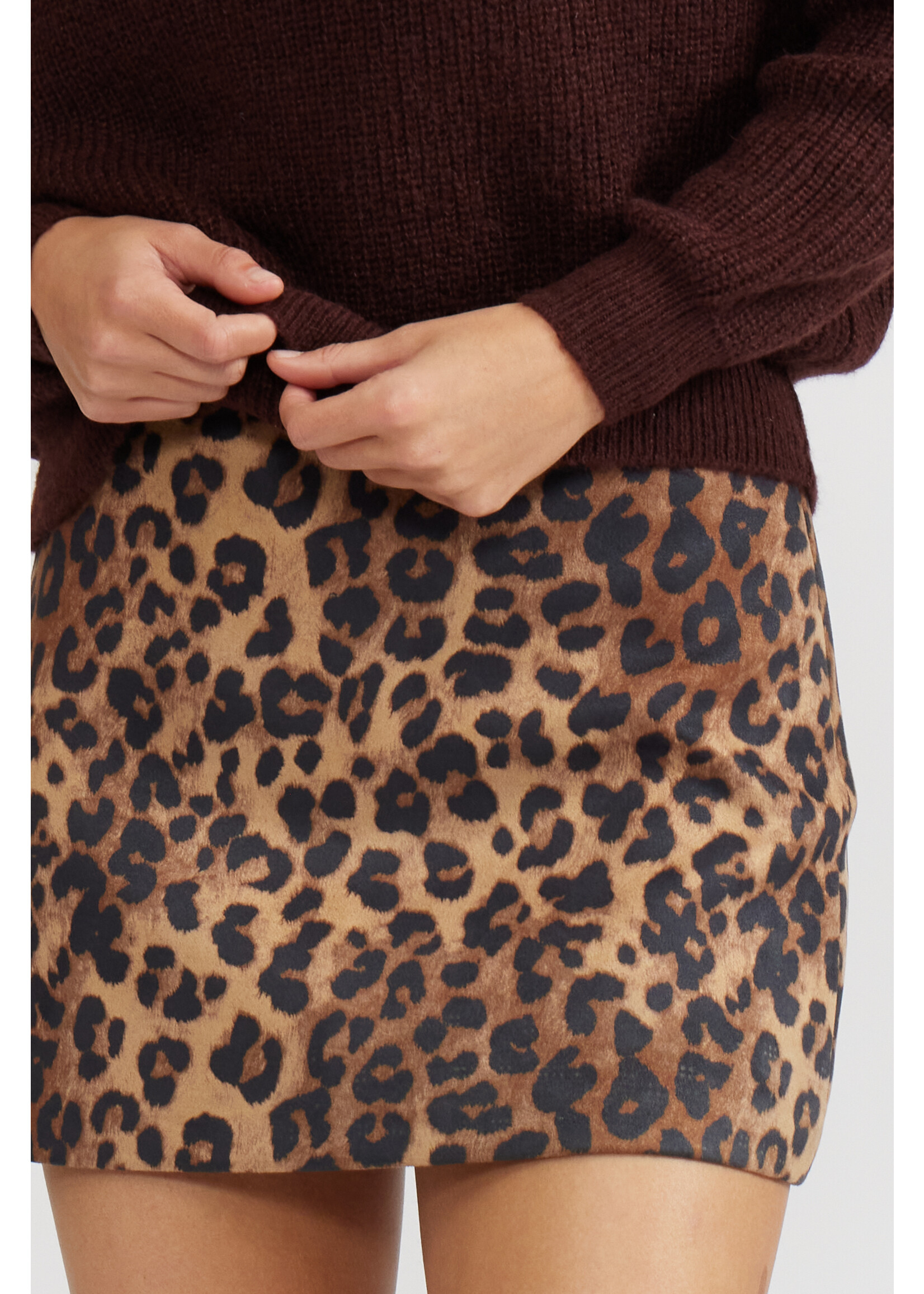 Sicily Animal Mini Skirt Leopard