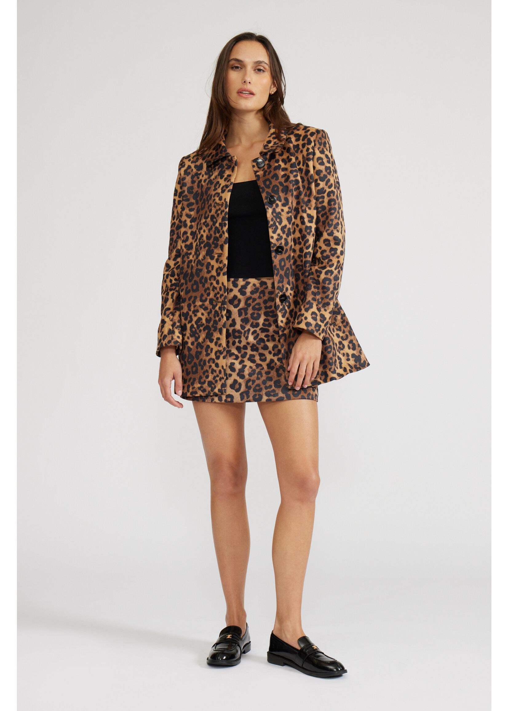 Sharon Animal Print Coat Leopard