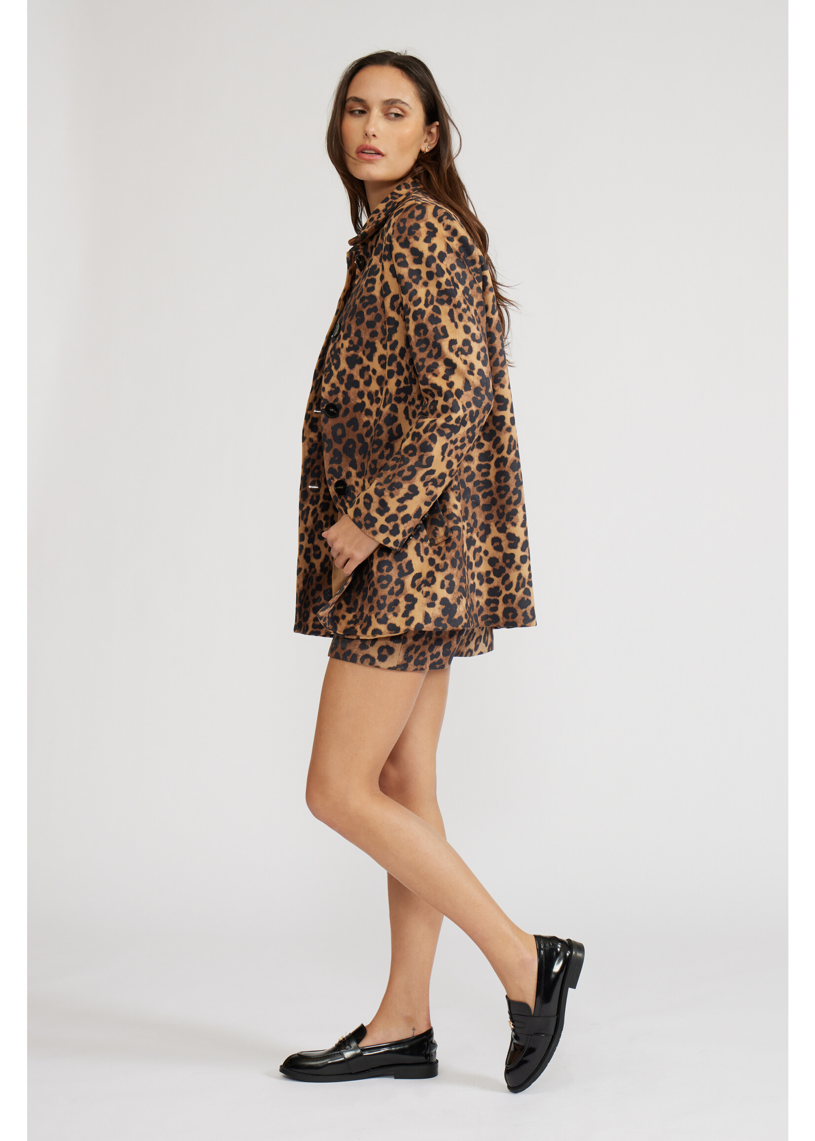 Sharon Animal Print Coat Leopard