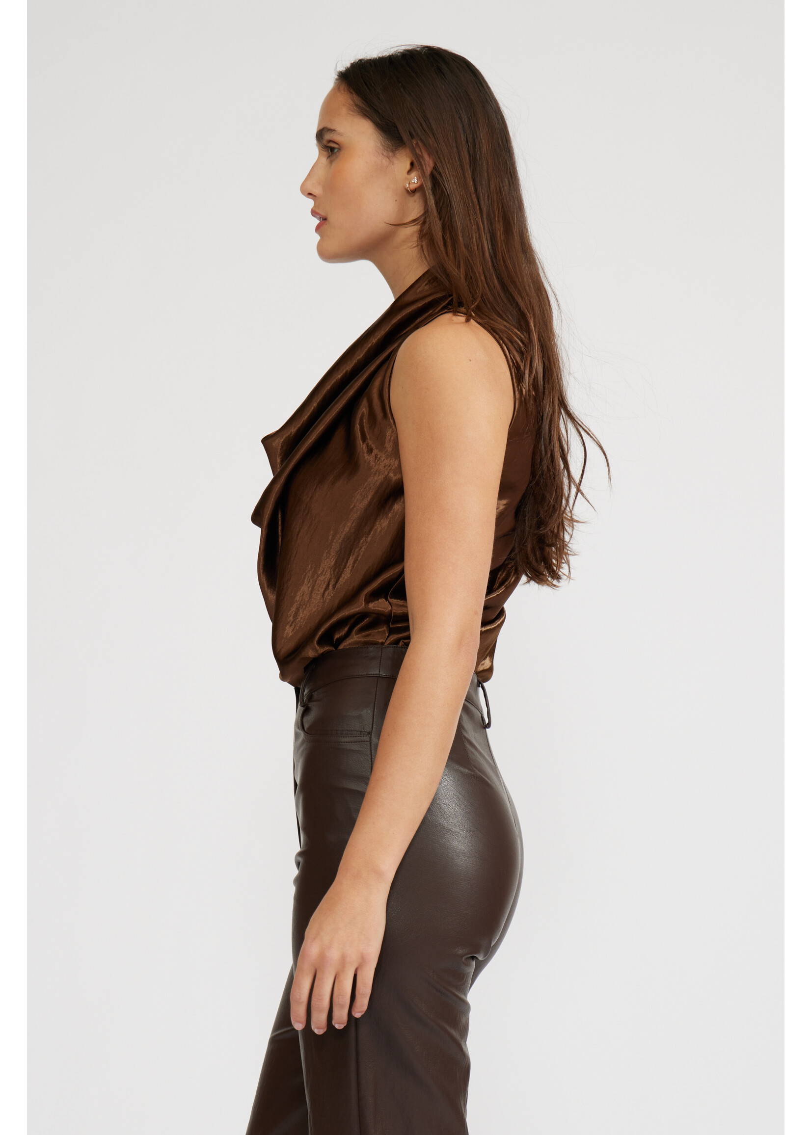 Dorothy Satin Top Bronze